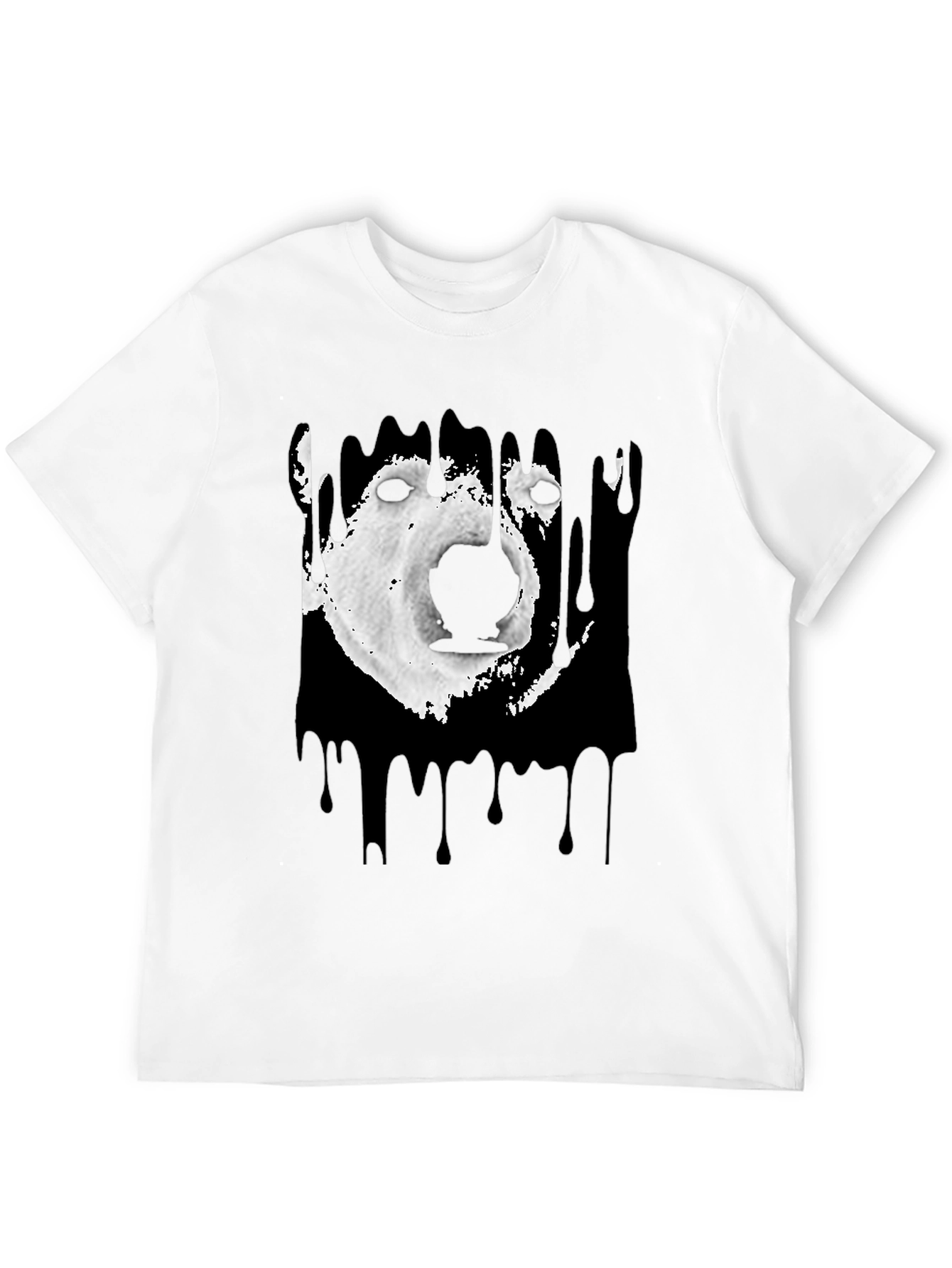 Black Polar Bear Graphic Tee - Black Cotton Blend view 12