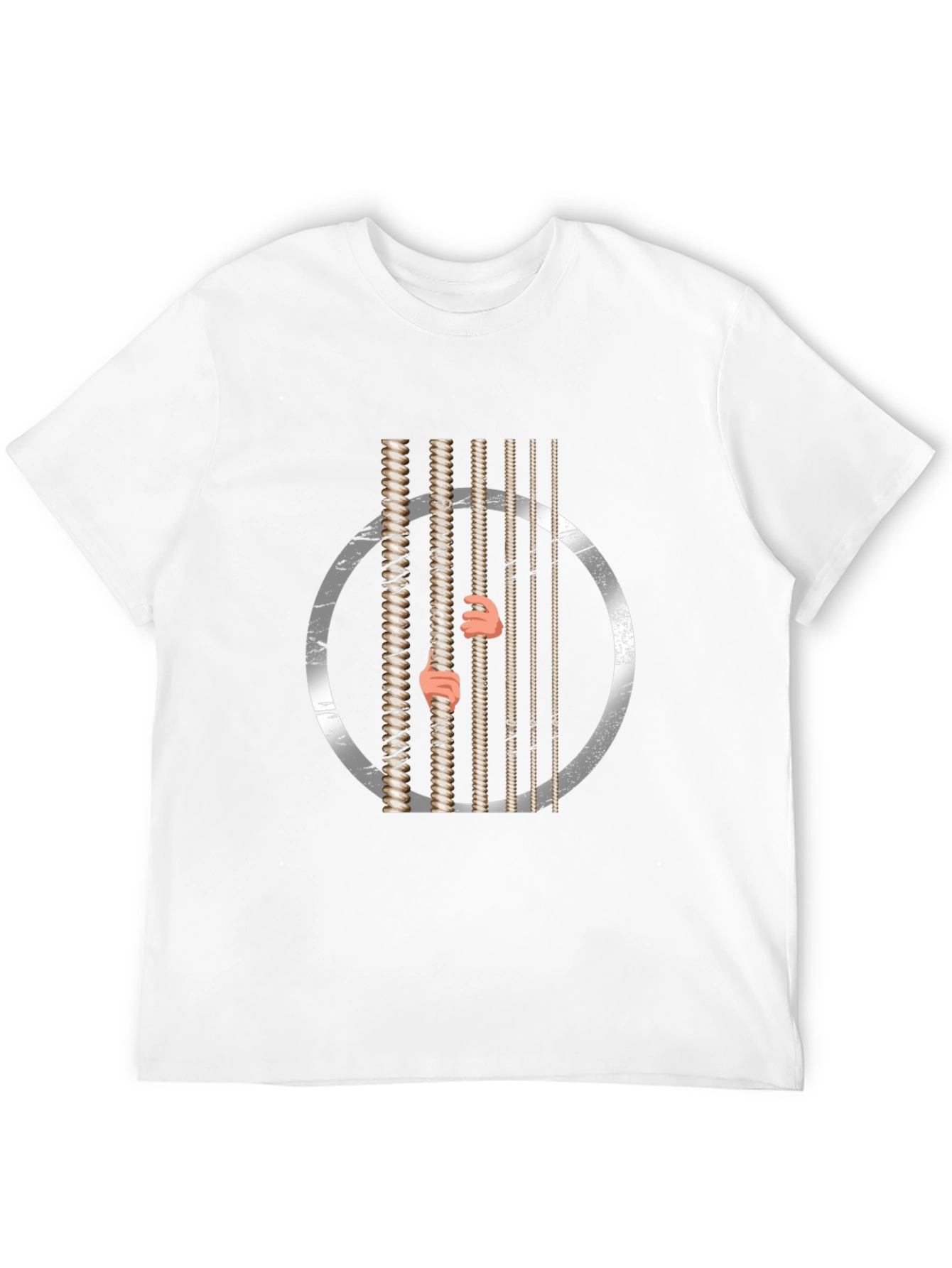 Black Guitar Strings Prison T-Shirt view 12