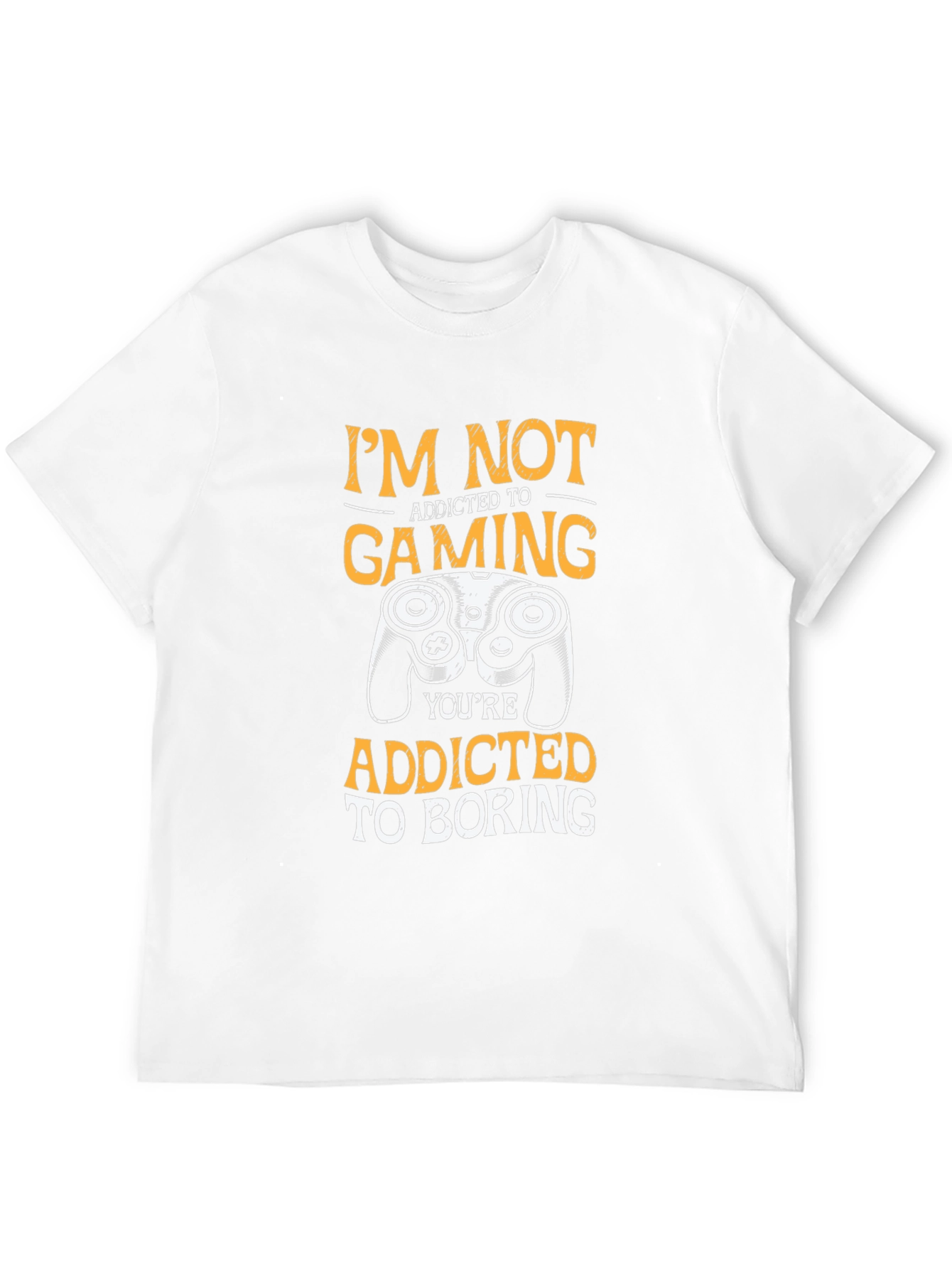 Black I'm Not Addicted to Gaming Funny Graphic Tee view 12