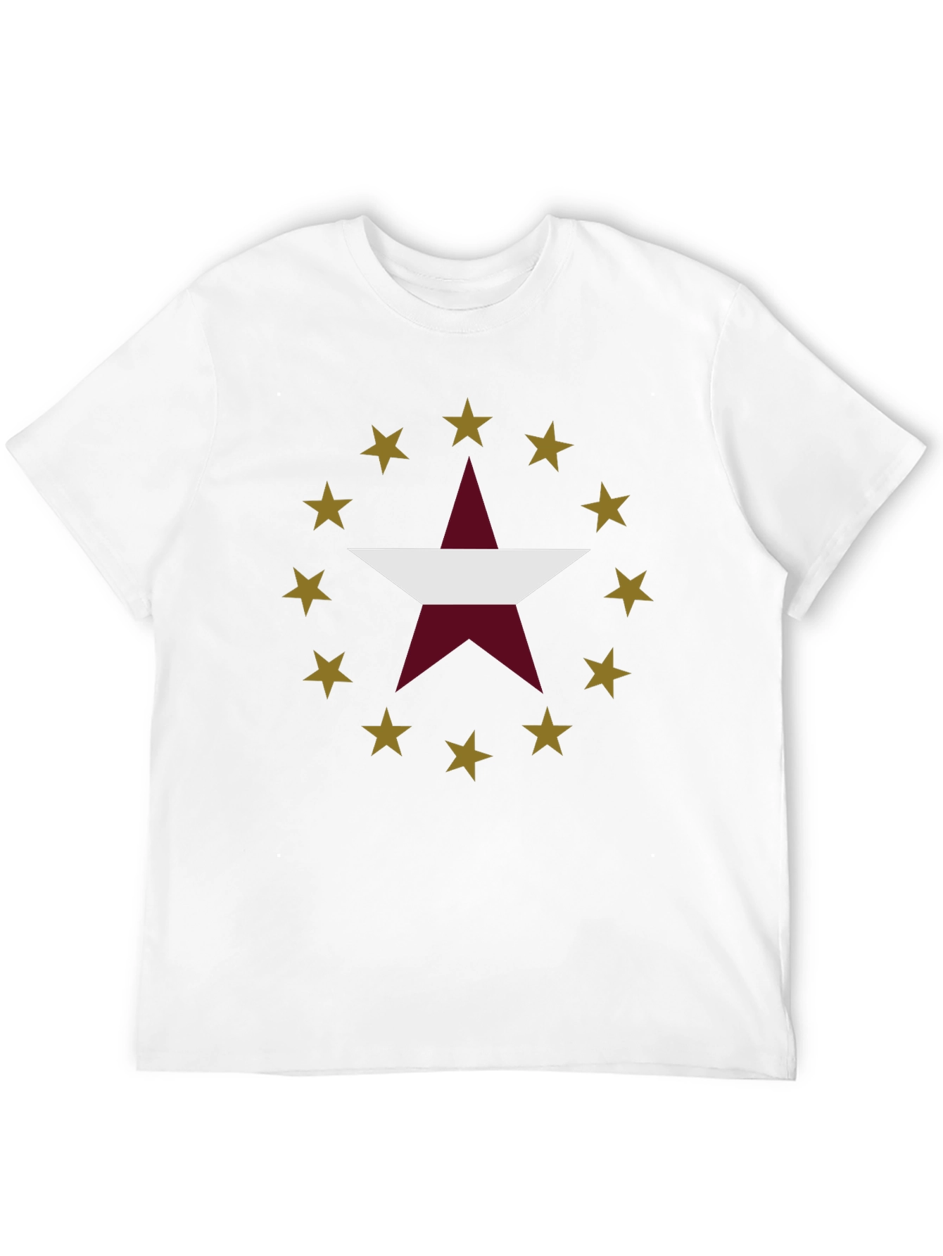 Black Star Design Black T-Shirt view 12