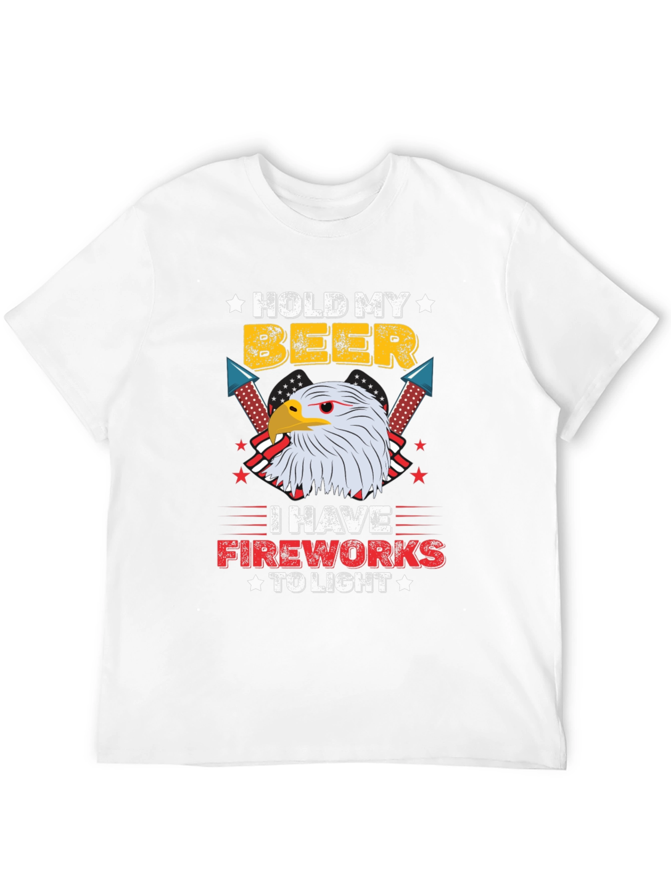 Black Hold My Beer I Have Fireworks To Light T-Shirt view 12