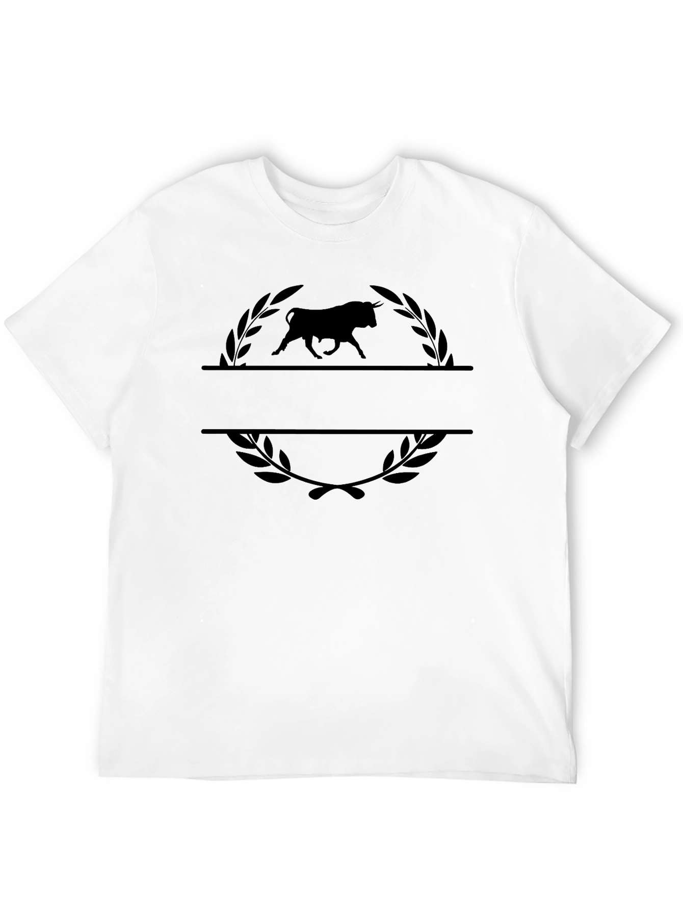 Black Bull Emblem Tee - Classic Black Graphic T-Shirt view 12