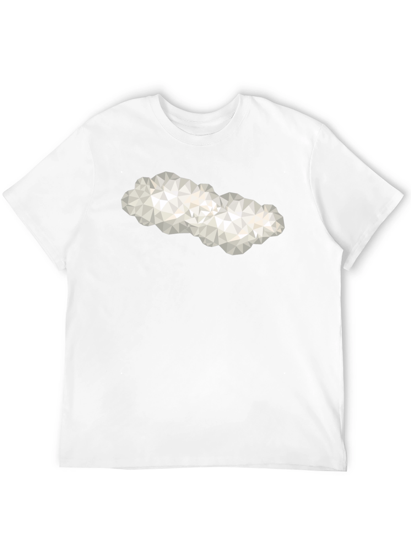 Black Geometric Cloud Graphic Tee - Modern Casual Shirt view 12
