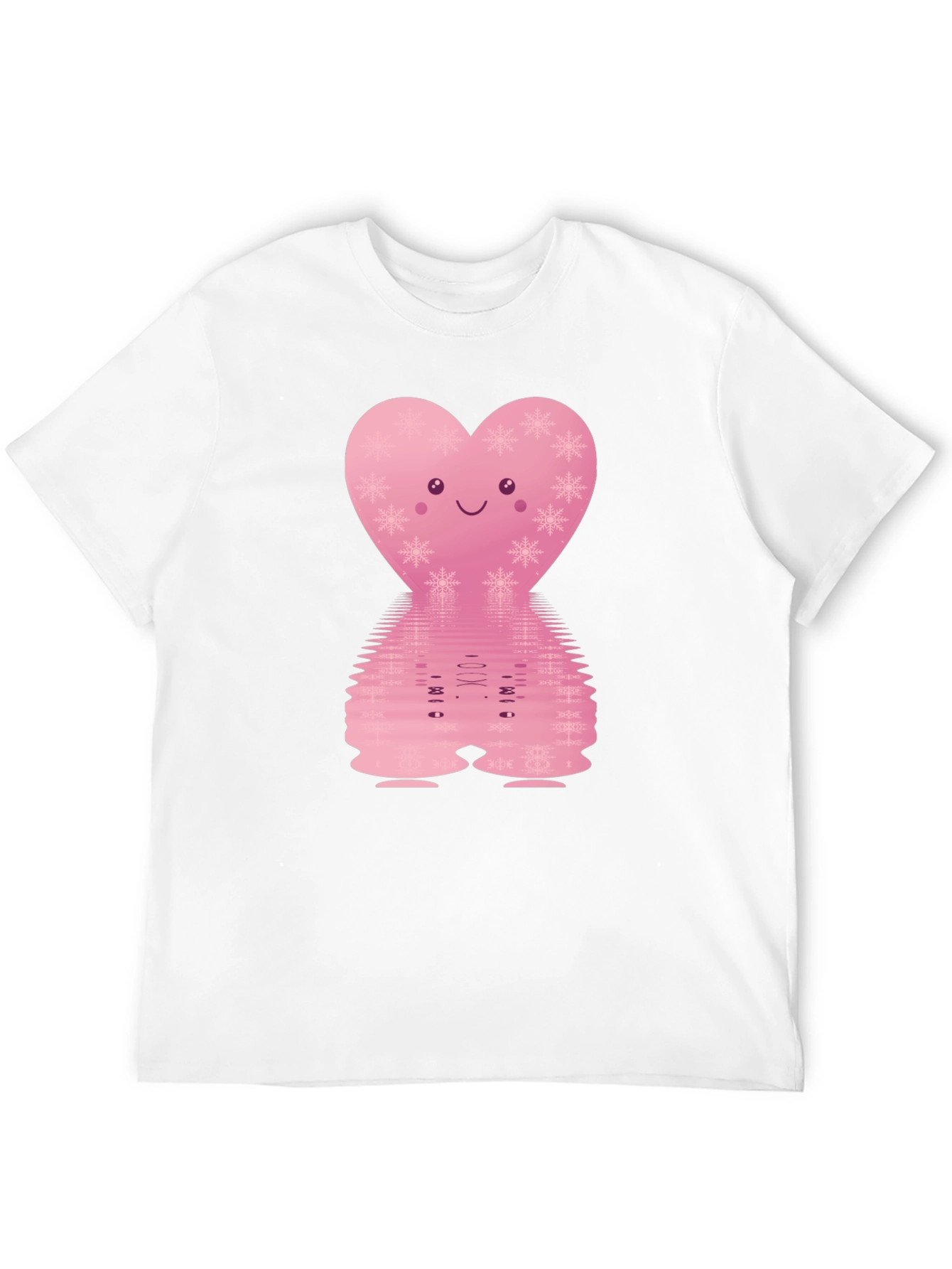 Black Cute Pink Heart Graphic Tee view 12