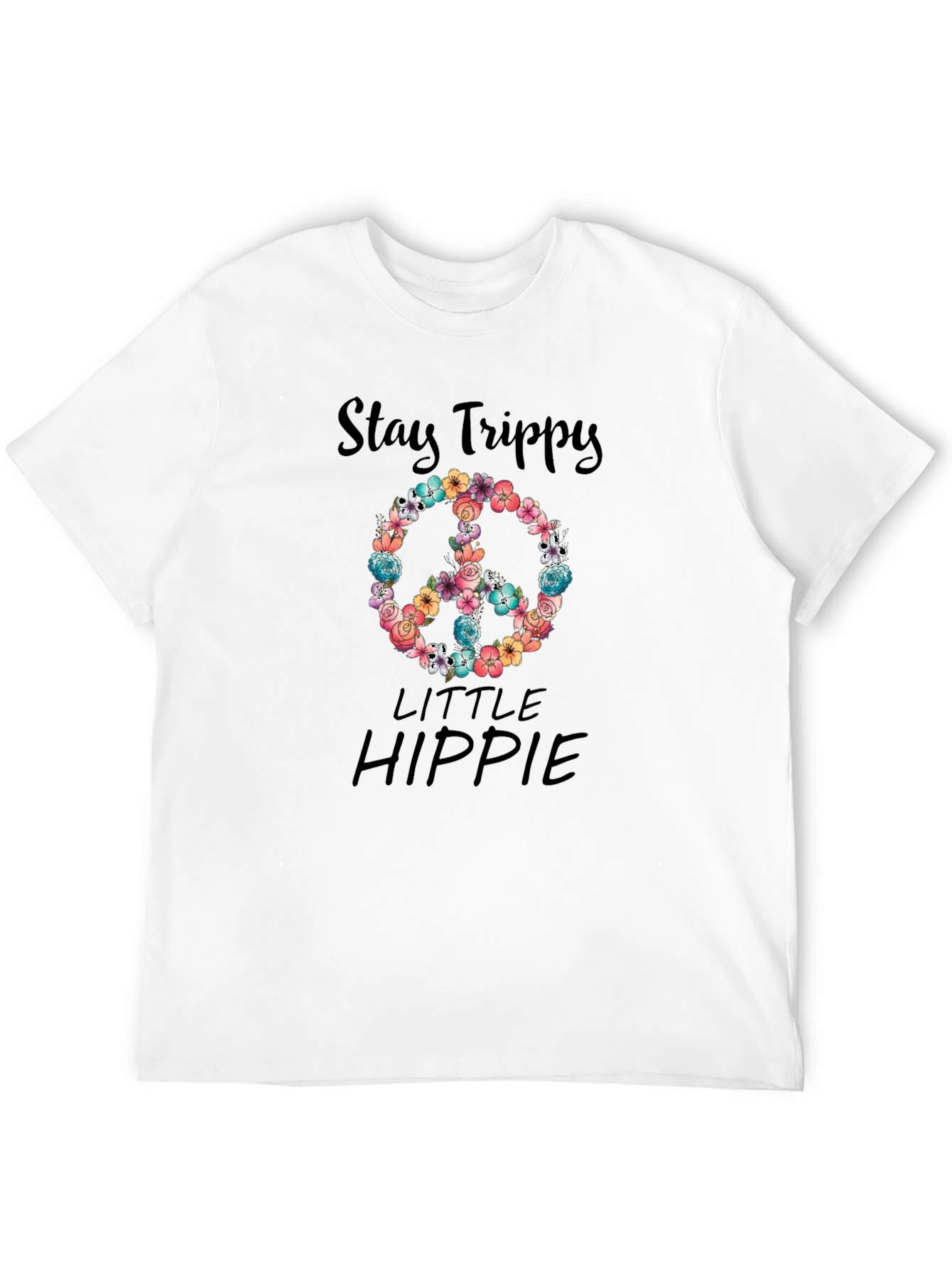 Black Stay Trippy Little Hippie Graphic Tee view 12