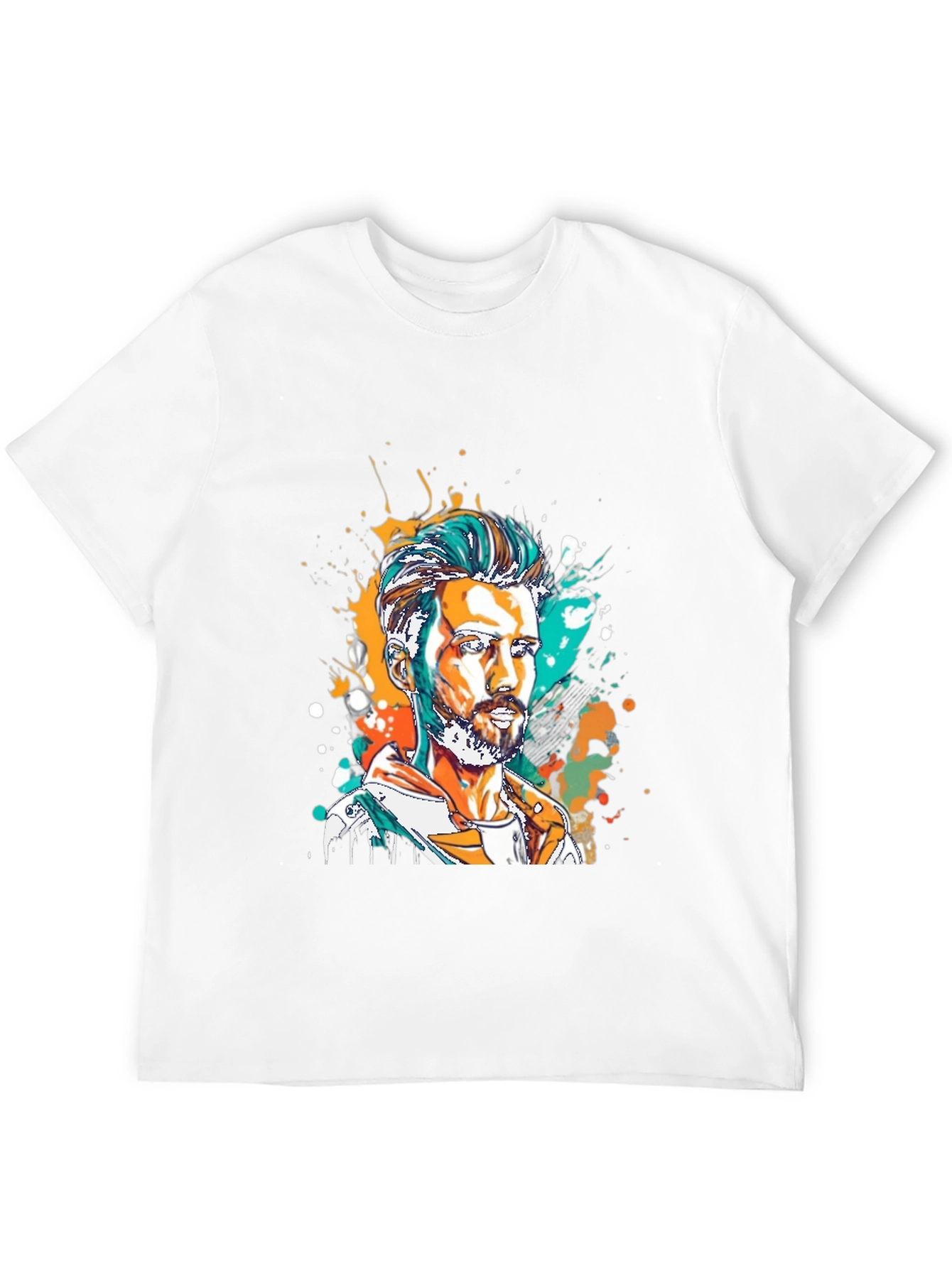 Black Artistic Man Portrait Graphic Tee view 12