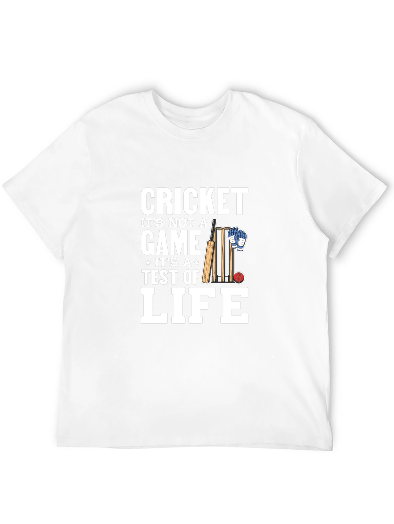 Black Cricket is Life Men's Black T-Shirt view 12