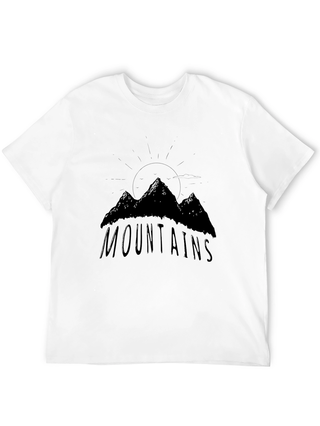 Black Mountains Graphic Print Black T-Shirt view 12