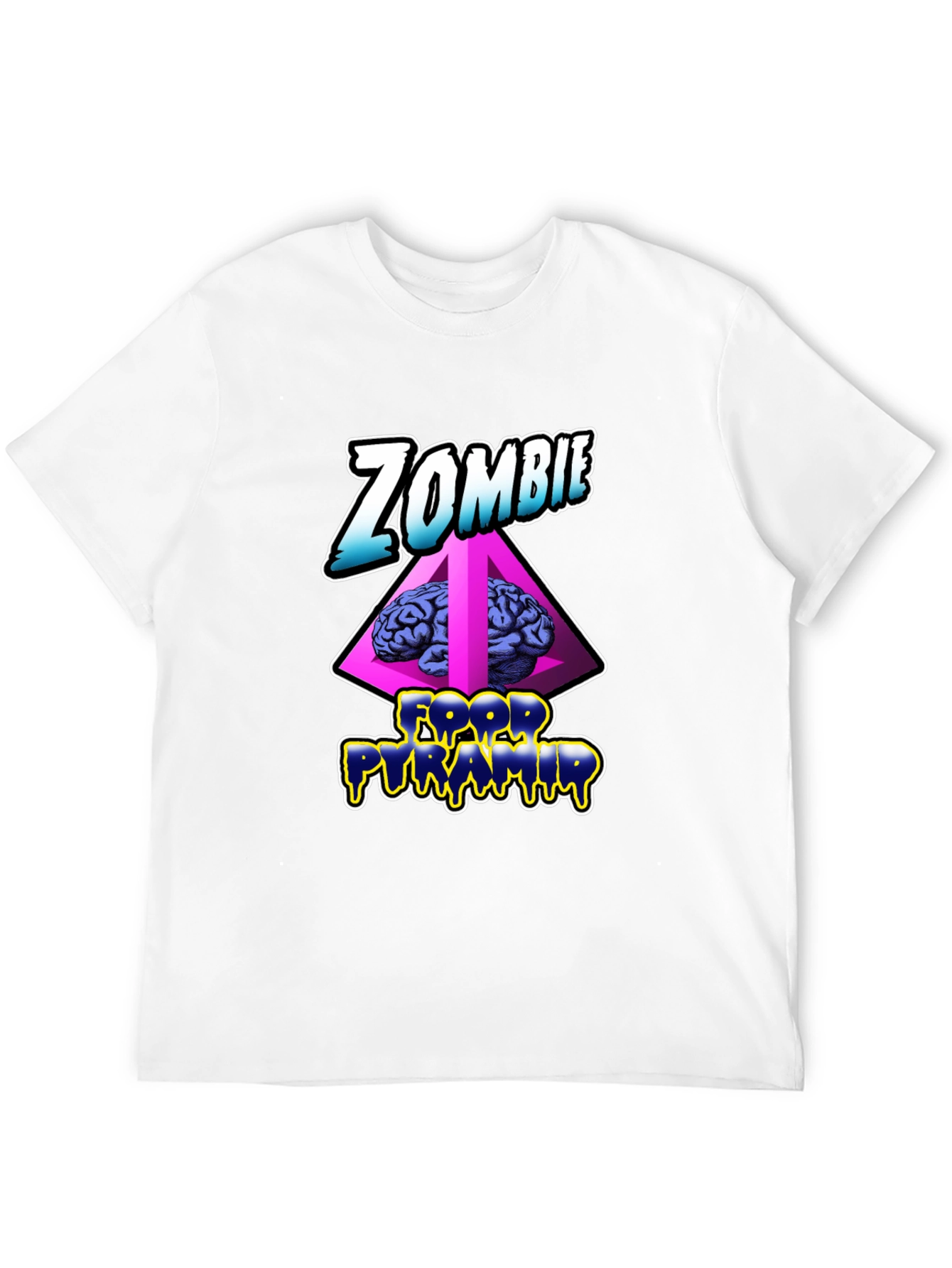 Zombie Food Pyramid Black Graphic Tee - 12