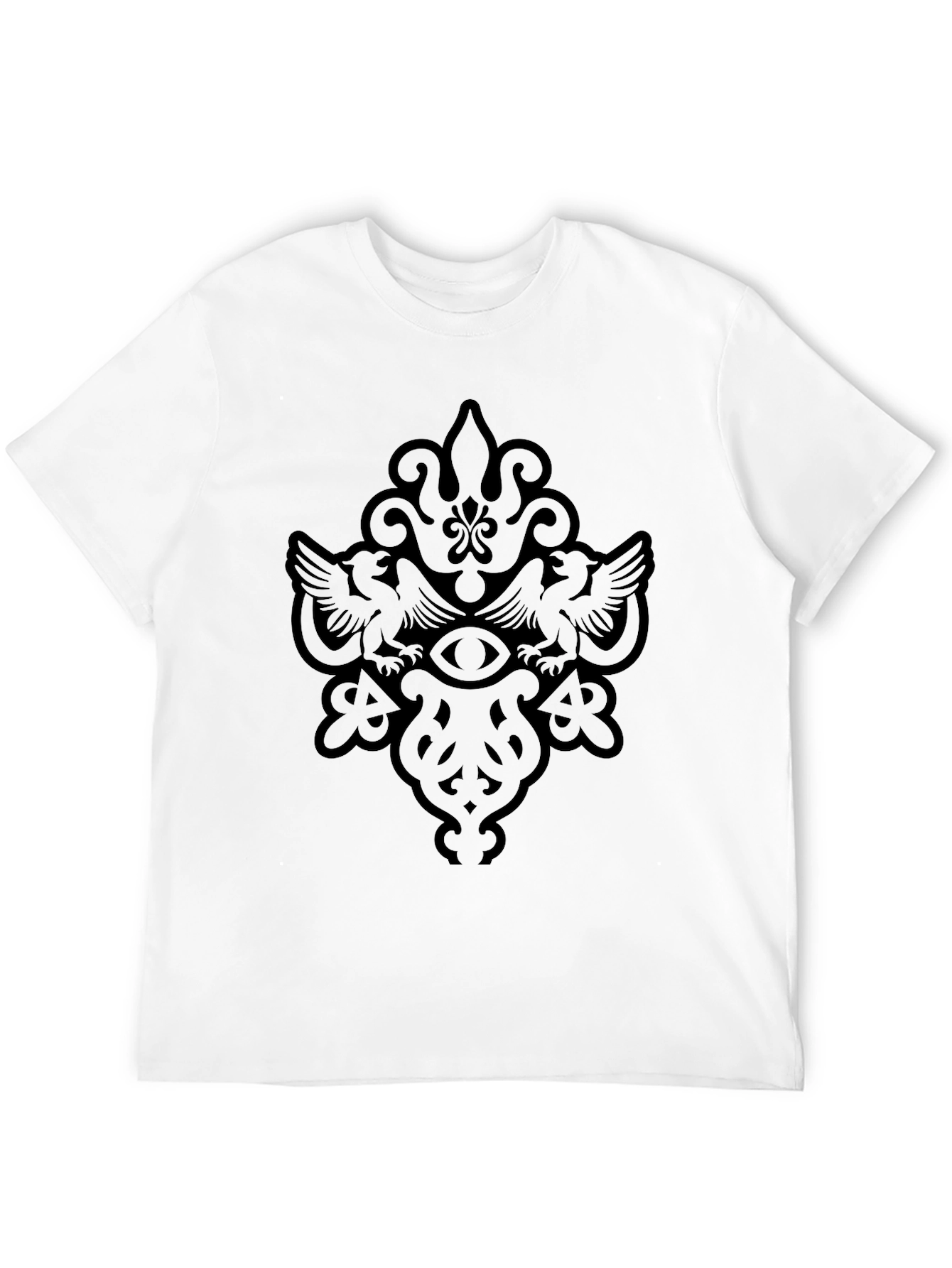 Black Black Graphic Tee: Mystical Emblem T-Shirt view 12