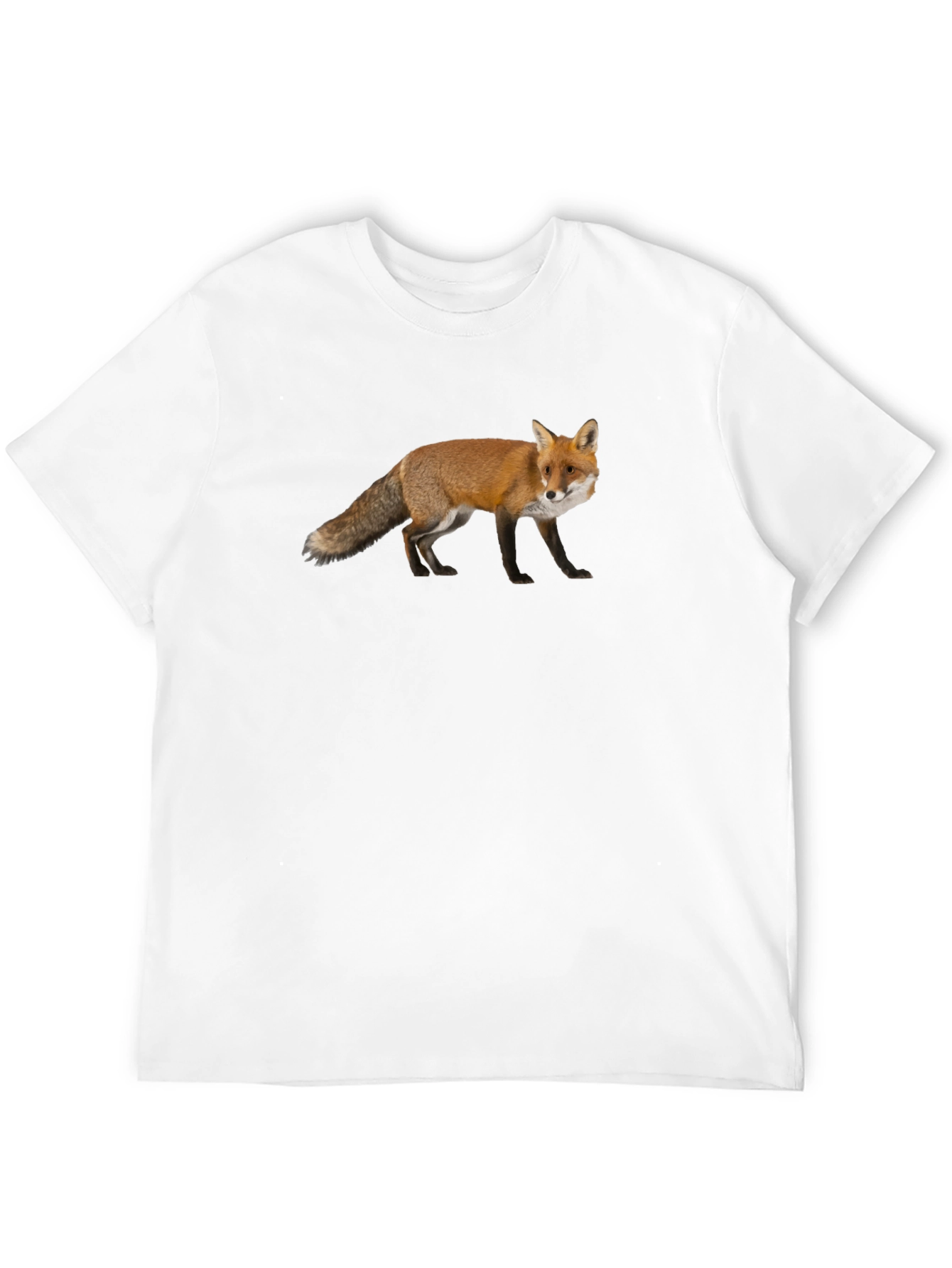 Black Fox Graphic Print Black Crew Neck T-Shirt view 12