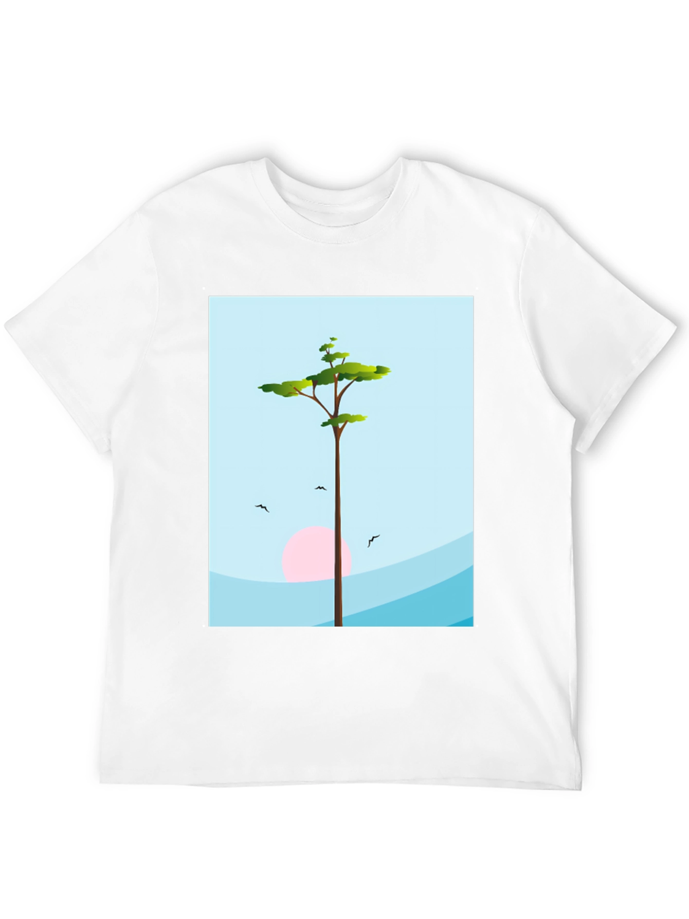Black Nature Scene Graphic Tee - Black view 12