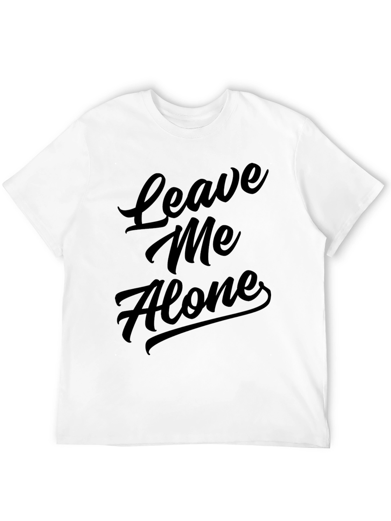 Black Leave Me Alone Black Graphic Tee view 12