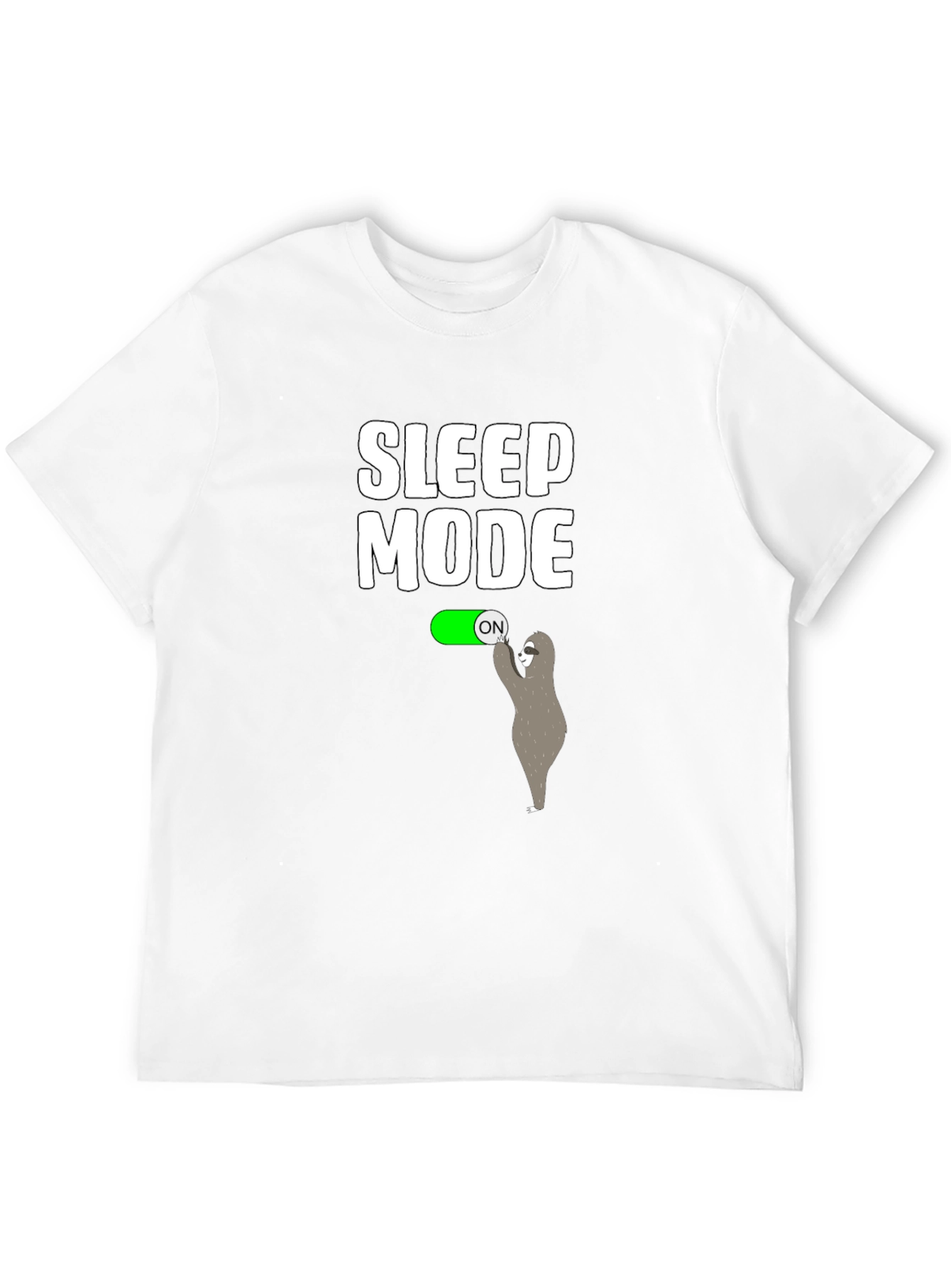 Black Sleep Mode Activated Sloth T-Shirt view 12