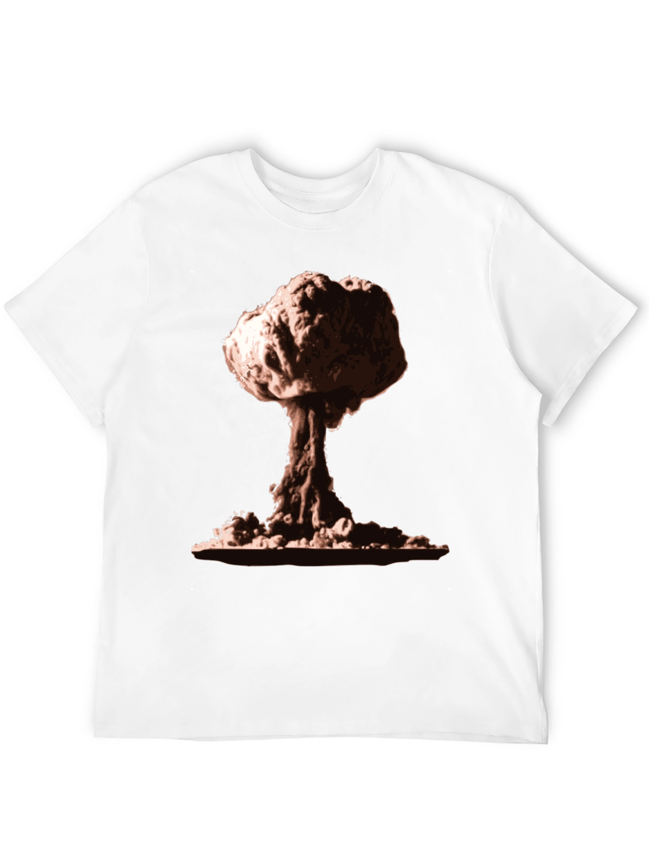 Black Mushroom Cloud Graphic Tee - Nuclear Bomb Design view 12