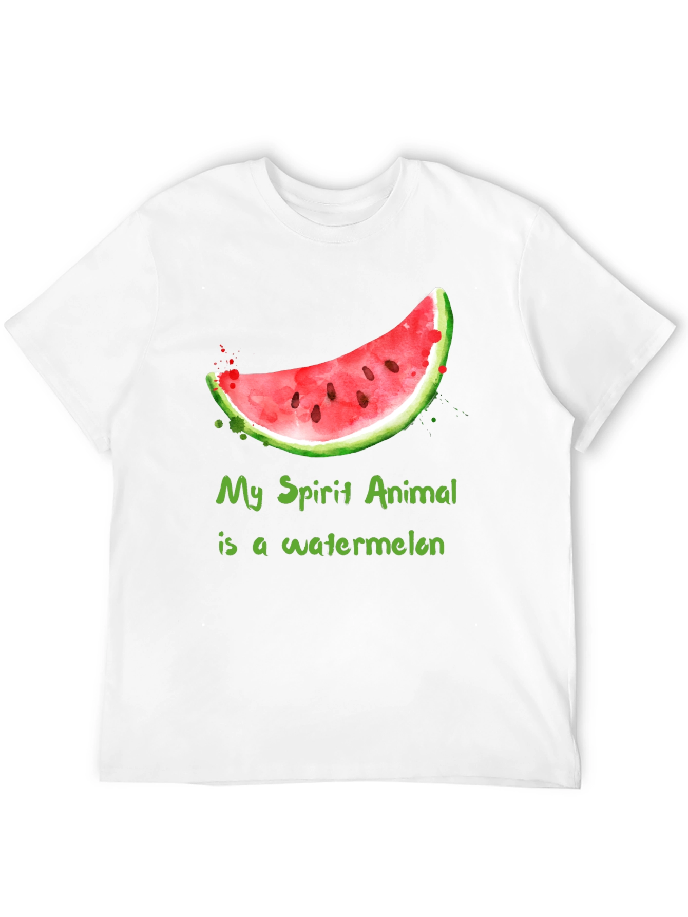 Black Watermelon Spirit Animal T-Shirt - Funny Fruit Tee view 12