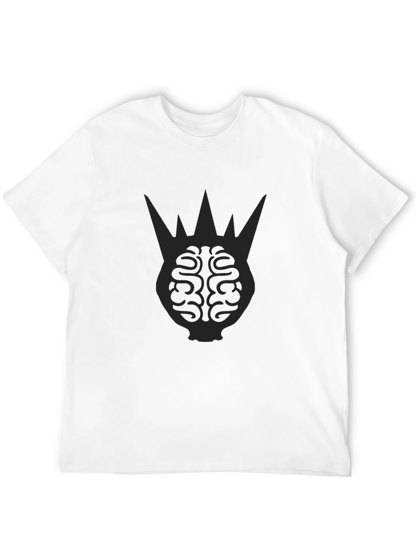 Black Brain Crown Graphic Tee - Black view 12