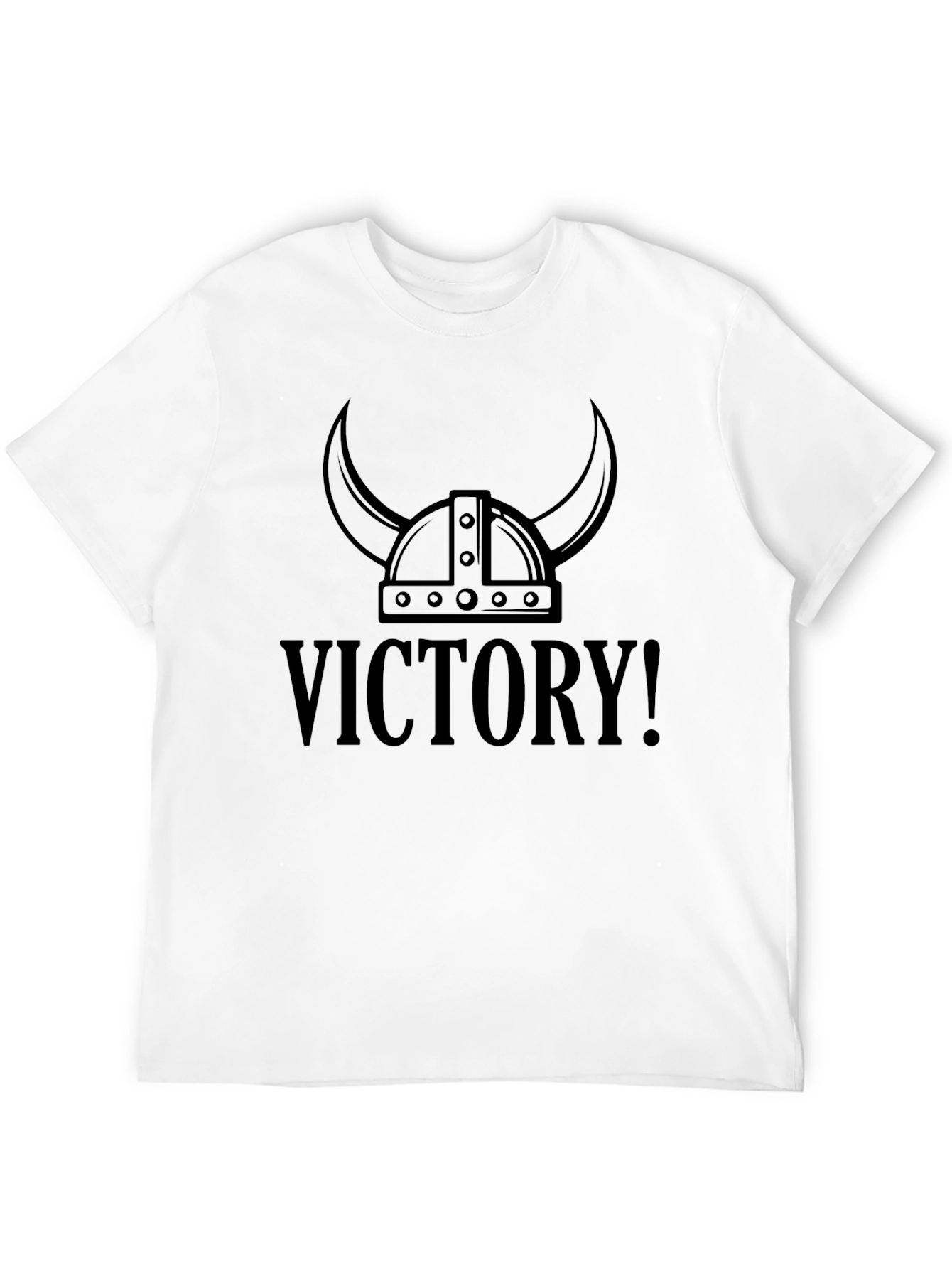Black Victory! Viking Helmet Graphic T-Shirt view 12