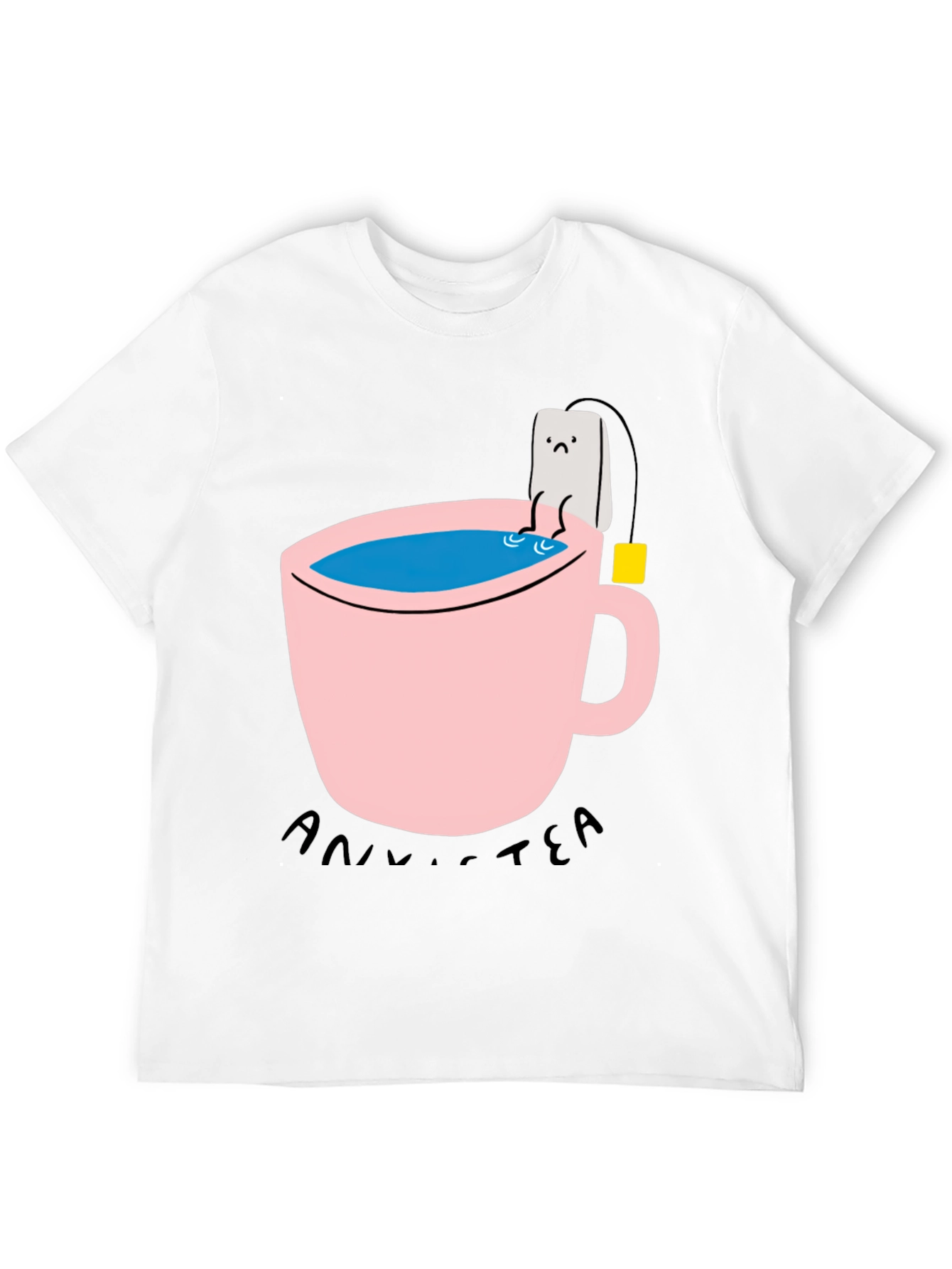Black Funny Anni-Tea T-Shirt - Unisex Cotton Blend view 12