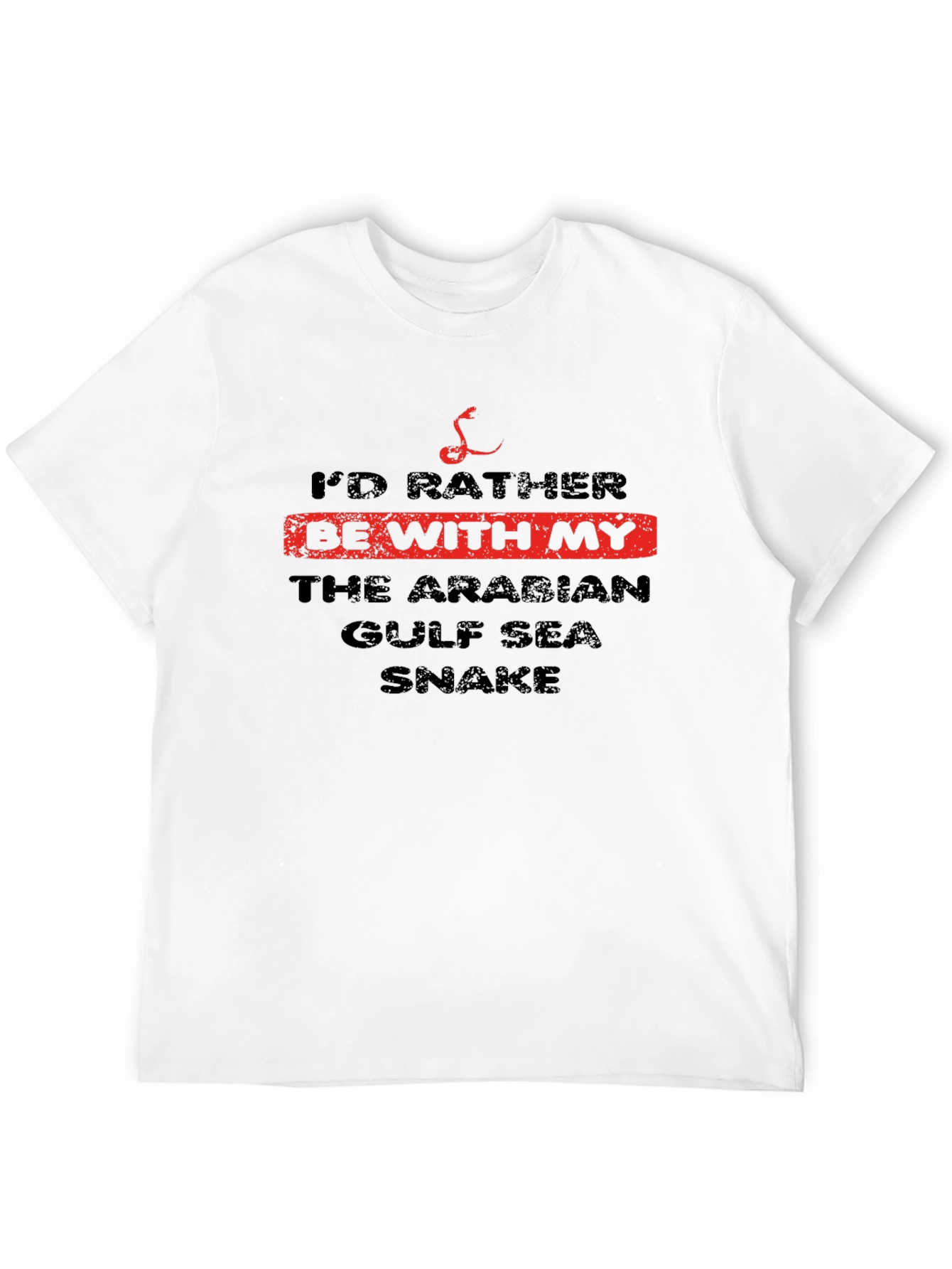 Black I'd Rather Be With My Arabian Gulf Sea Snake T-Shirt view 12