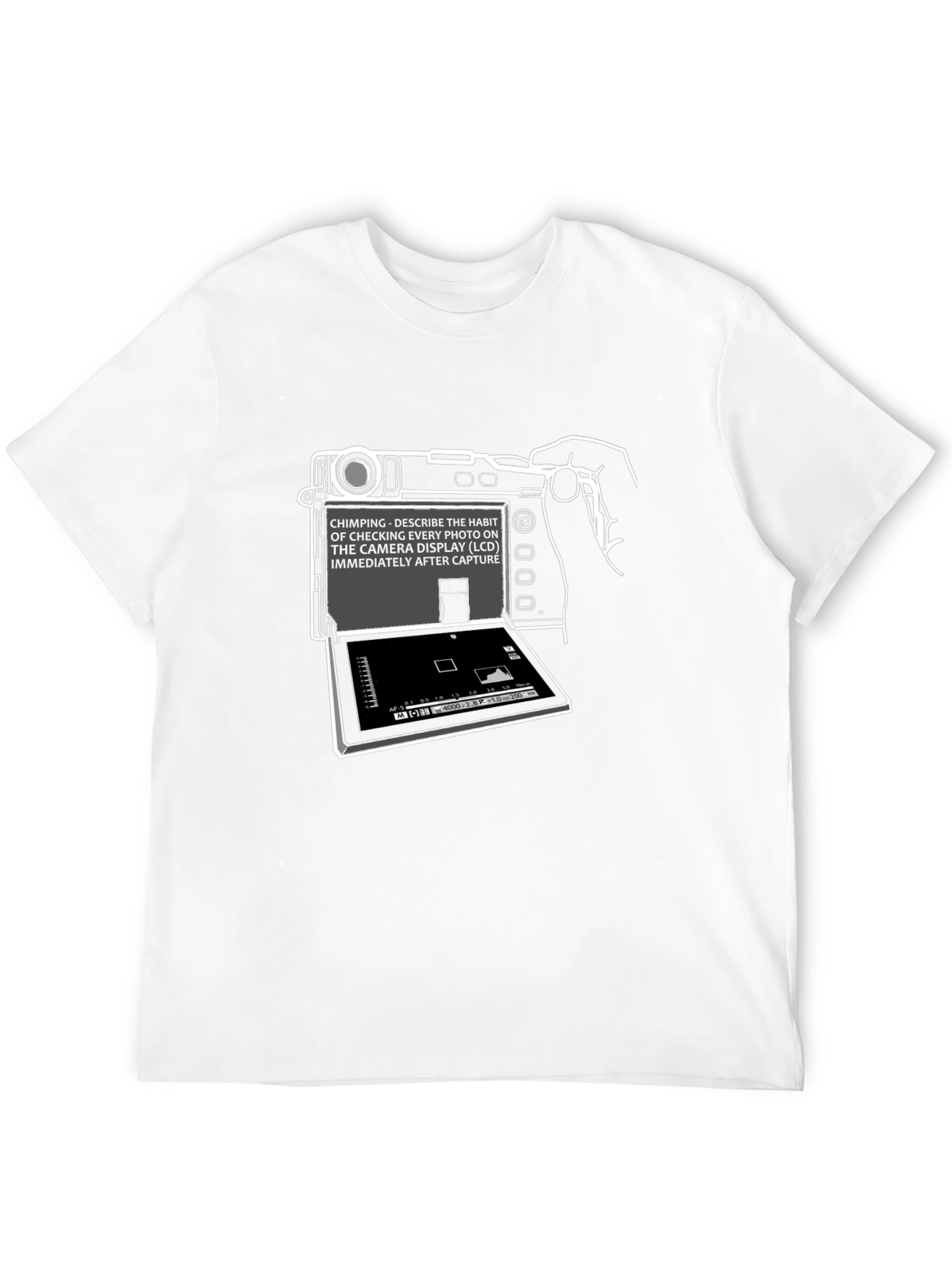 Black Camera Chimping Graphic Tee - Photographer's Humor view 12