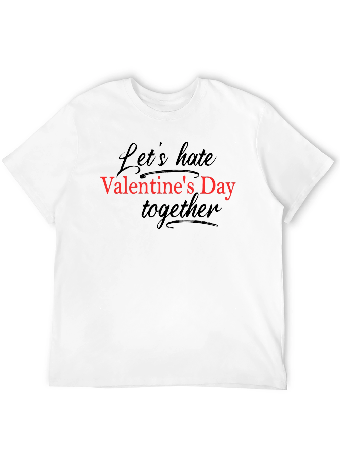 Black Anti-Valentine's Day Graphic Tee - Black view 12