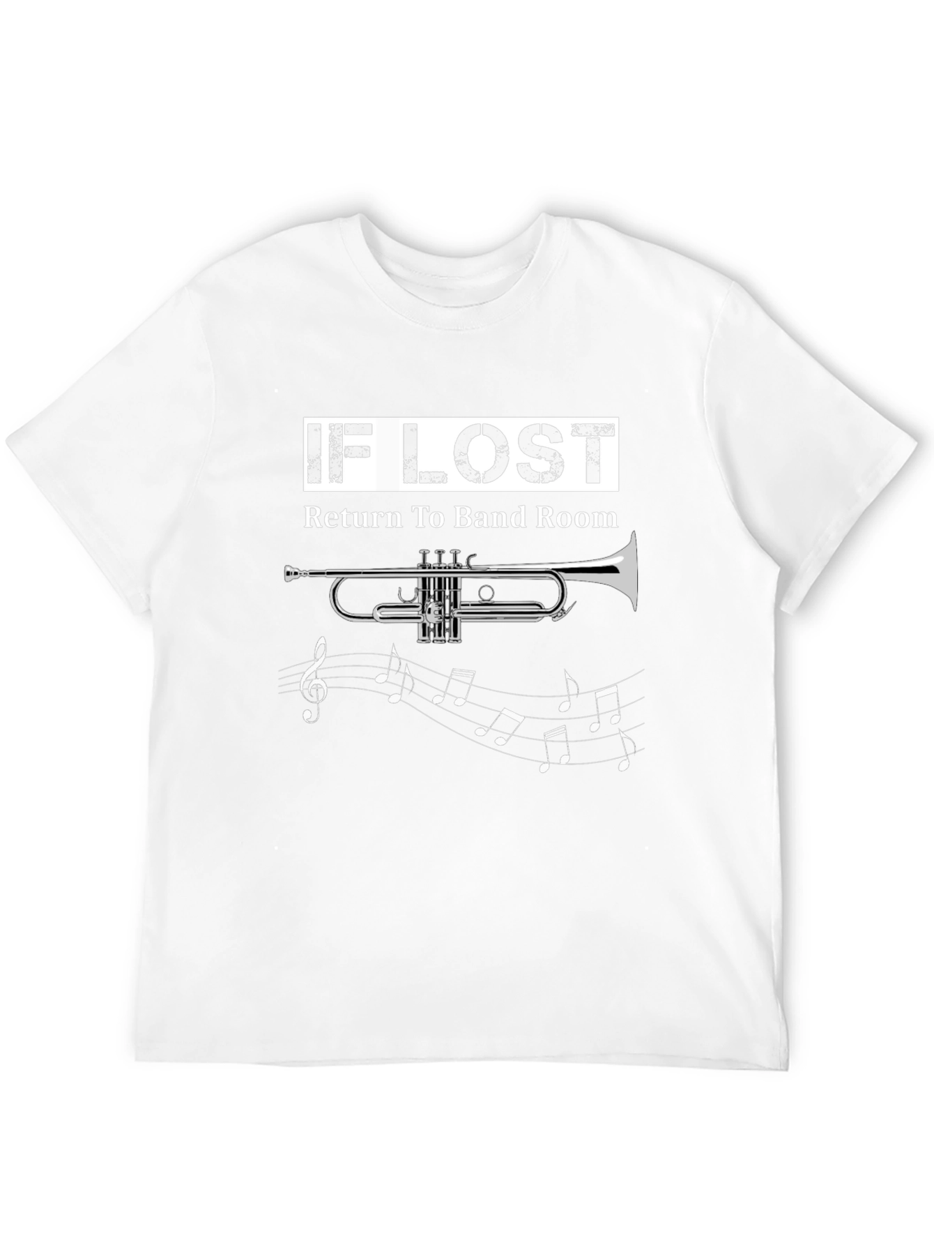 Black If Lost Return to Band Room T-Shirt view 12