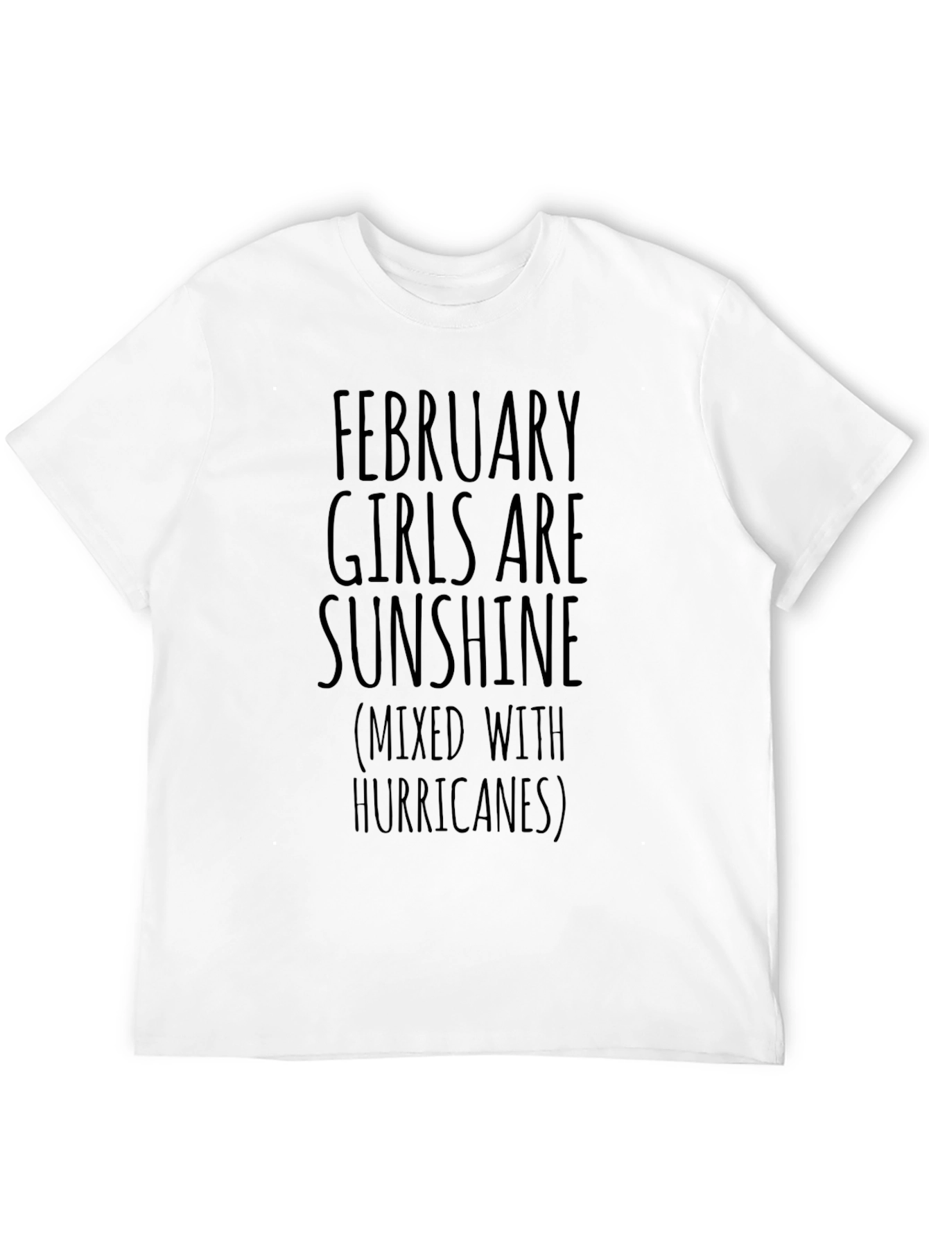 Black February Girl Sunshine Black T-Shirt view 12