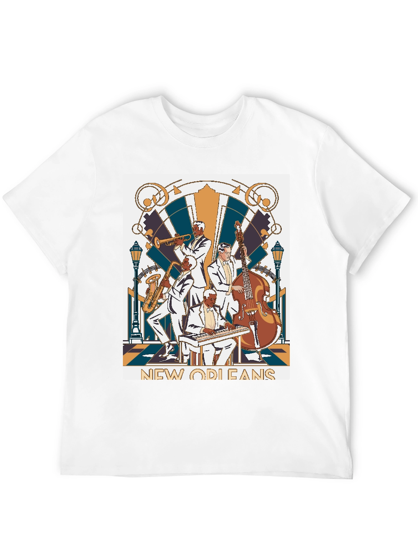 Black New Orleans Jazz Band T-Shirt - Black view 12