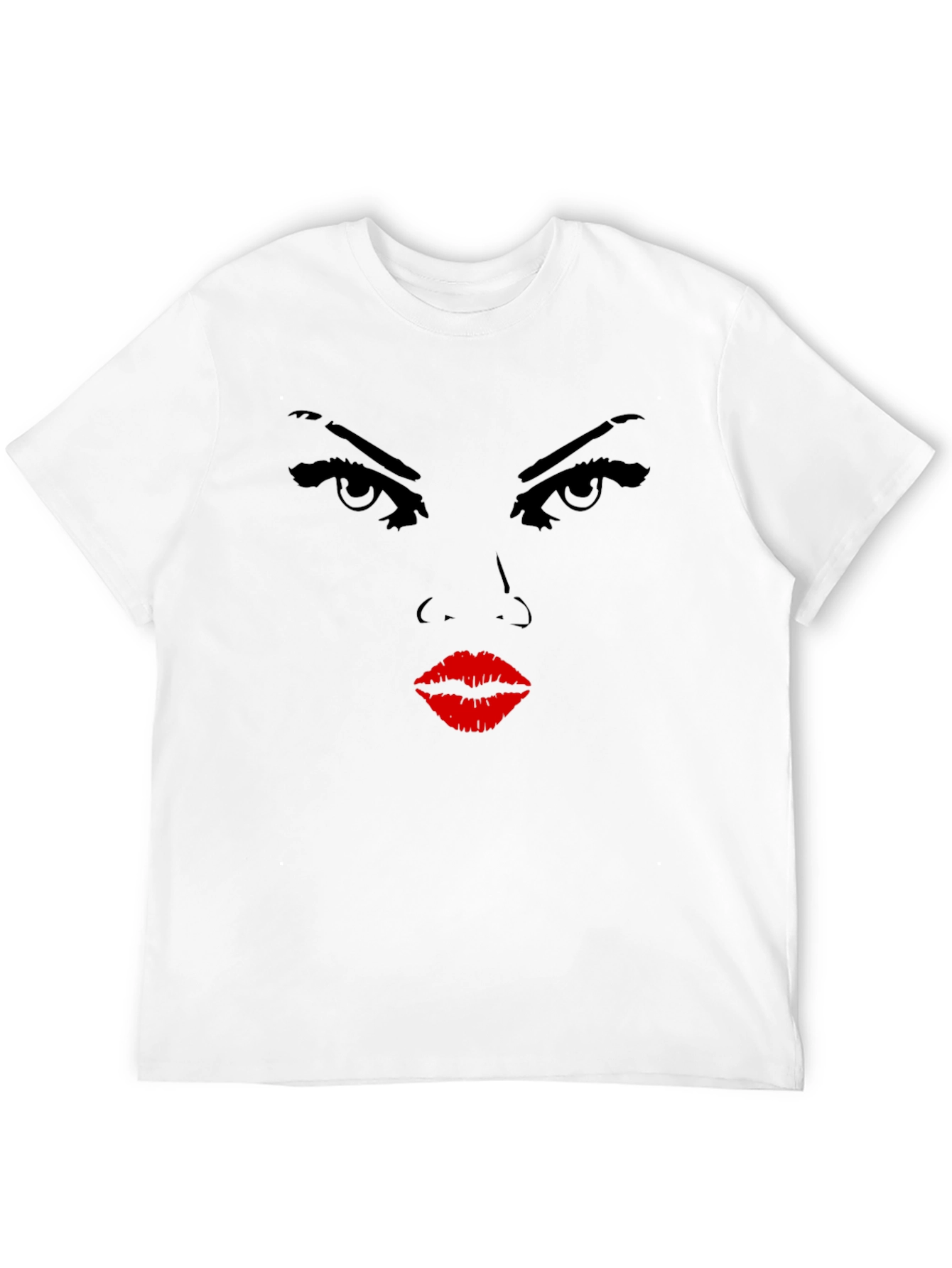 Black Intense Stare Graphic Black T-Shirt view 12