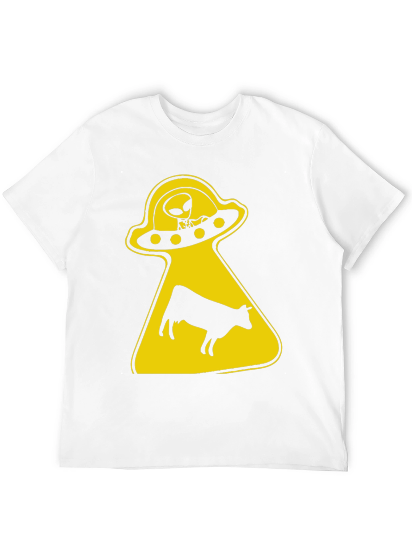 Black Alien Abduction Graphic Tee - Black Cotton T-Shirt view 12