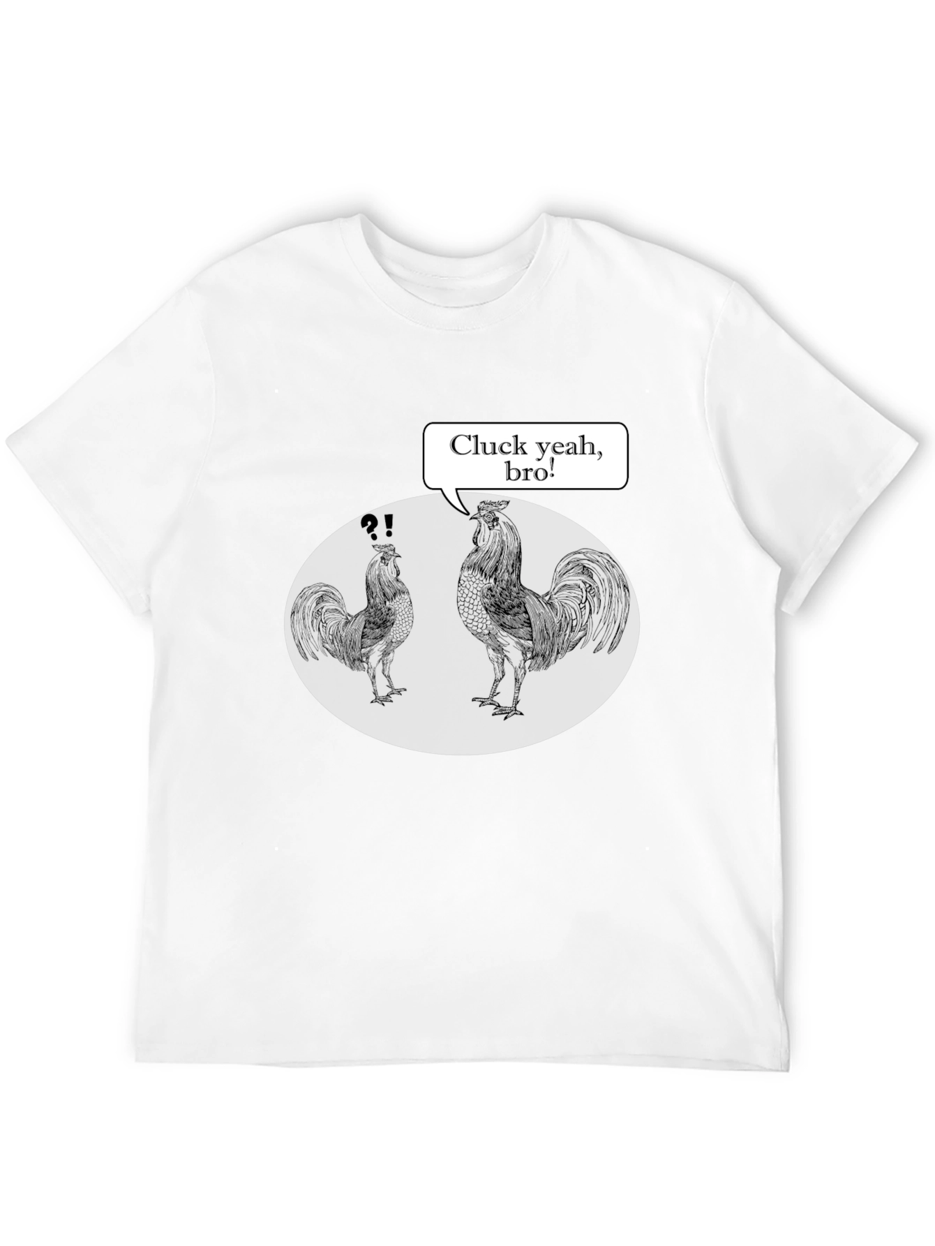 Black Cluck Yeah, Bro! Rooster Graphic Tee view 12