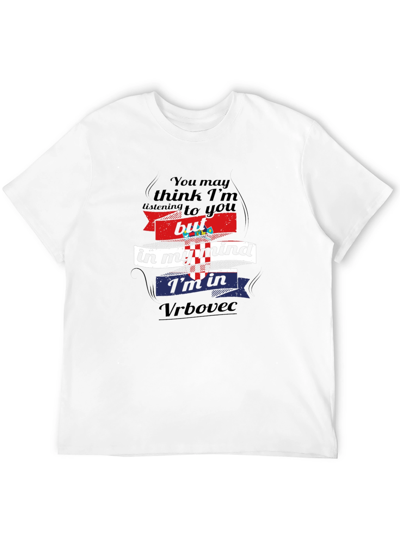 Black Funny Croatia Vrbovec Mind T-Shirt view 12