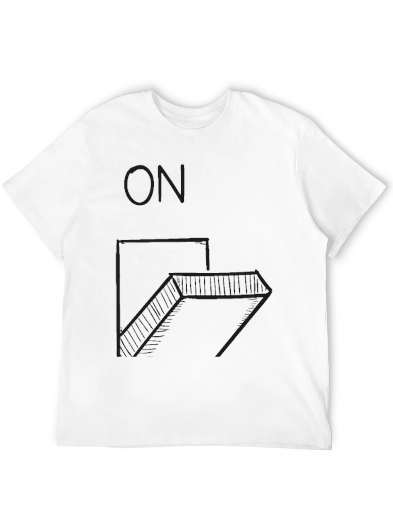 Black Minimalist Geometric Staircase T-Shirt view 12