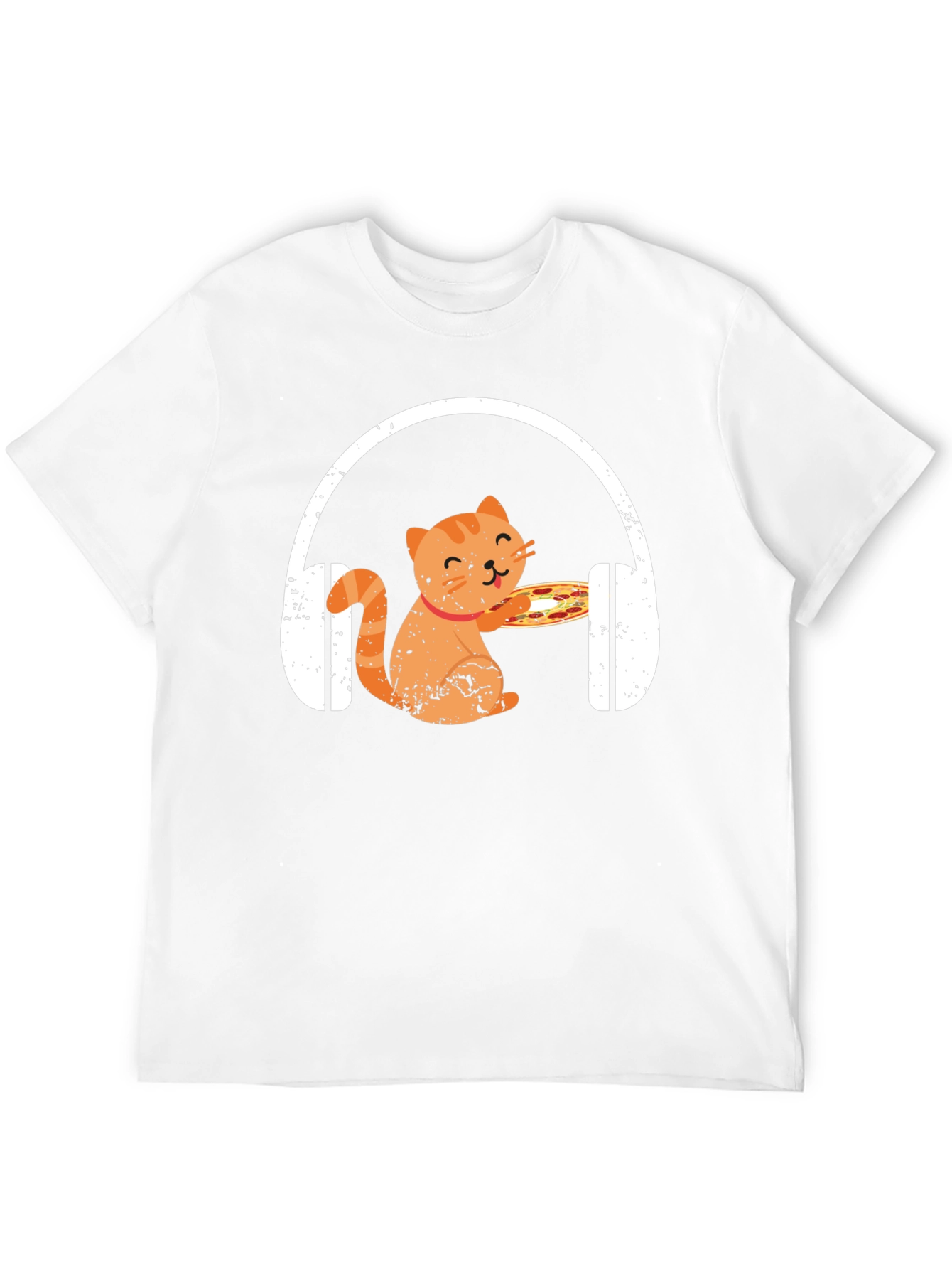 Black Cat Pizza DJ T-Shirt - Music Lover Apparel view 12