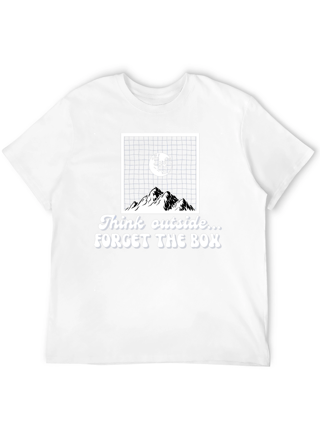 Black Think Outside the Box Graphic T-Shirt view 12