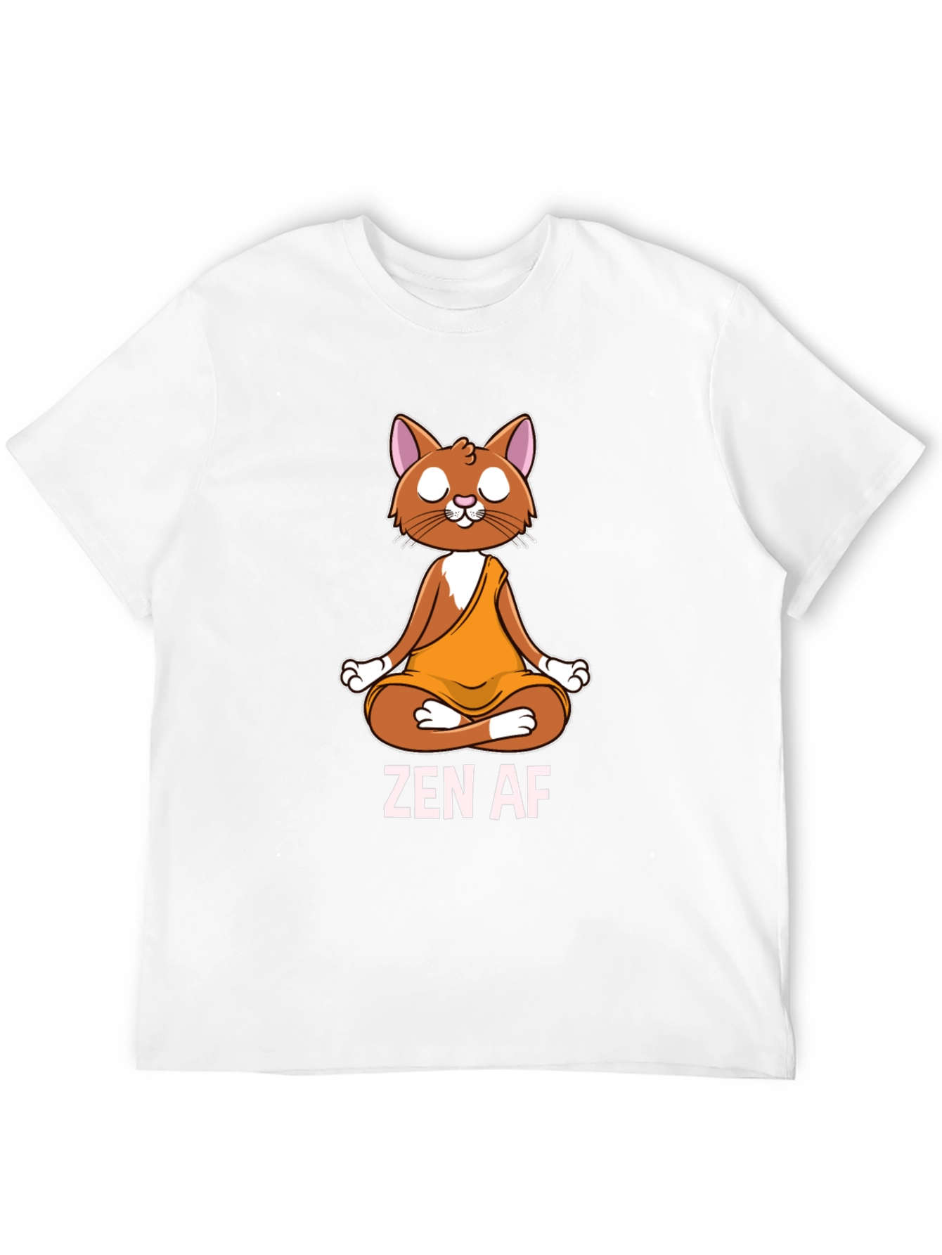 Black Zen AF Cat T-Shirt - Meditating Feline Tee view 12