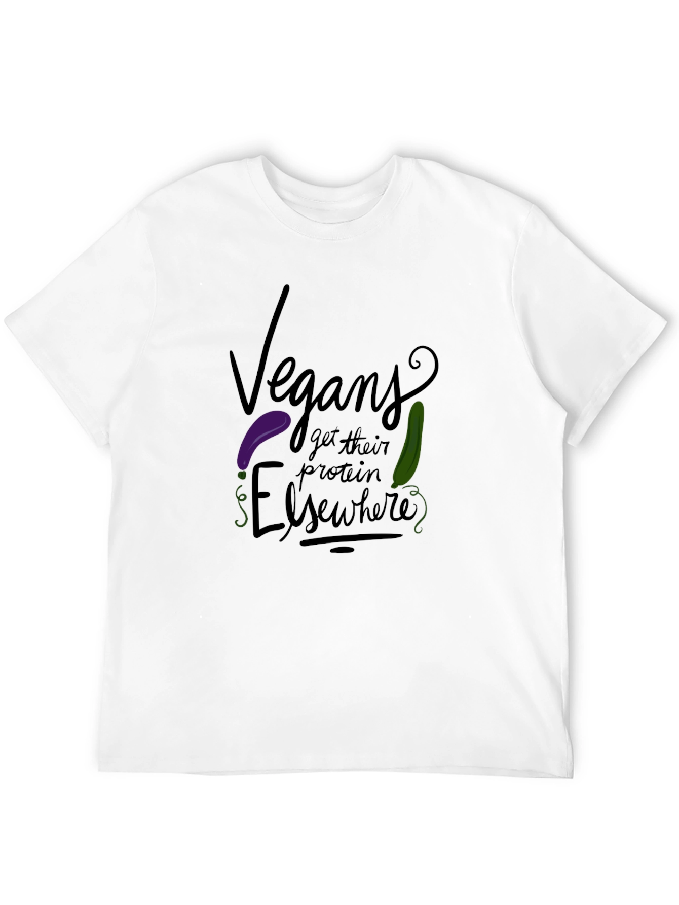 Vegans Get Protein Elsewhere Graphic Tee - 12