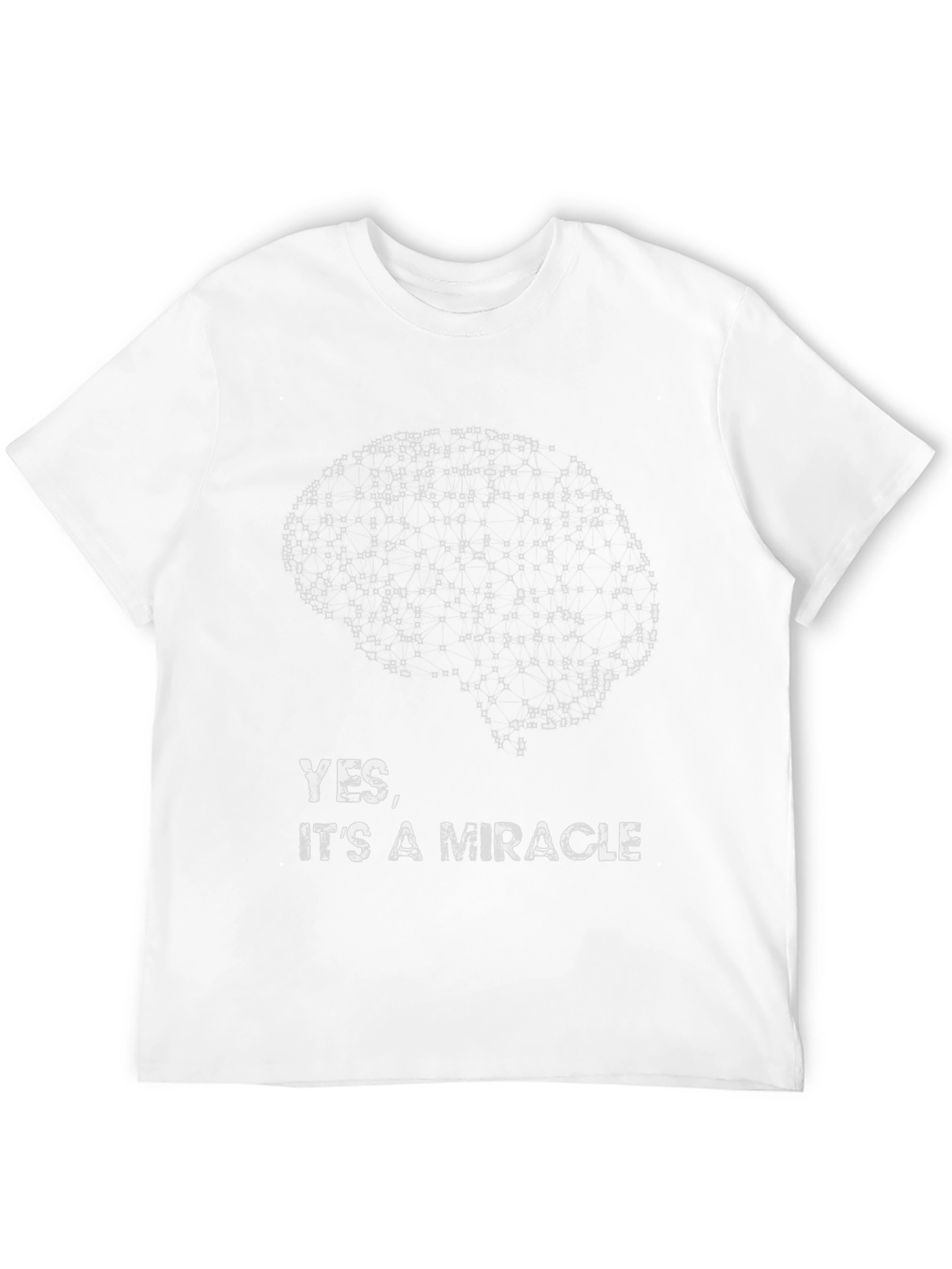 Black Brain Graphic Tee - Yes, It's a Miracle T-Shirt view 12
