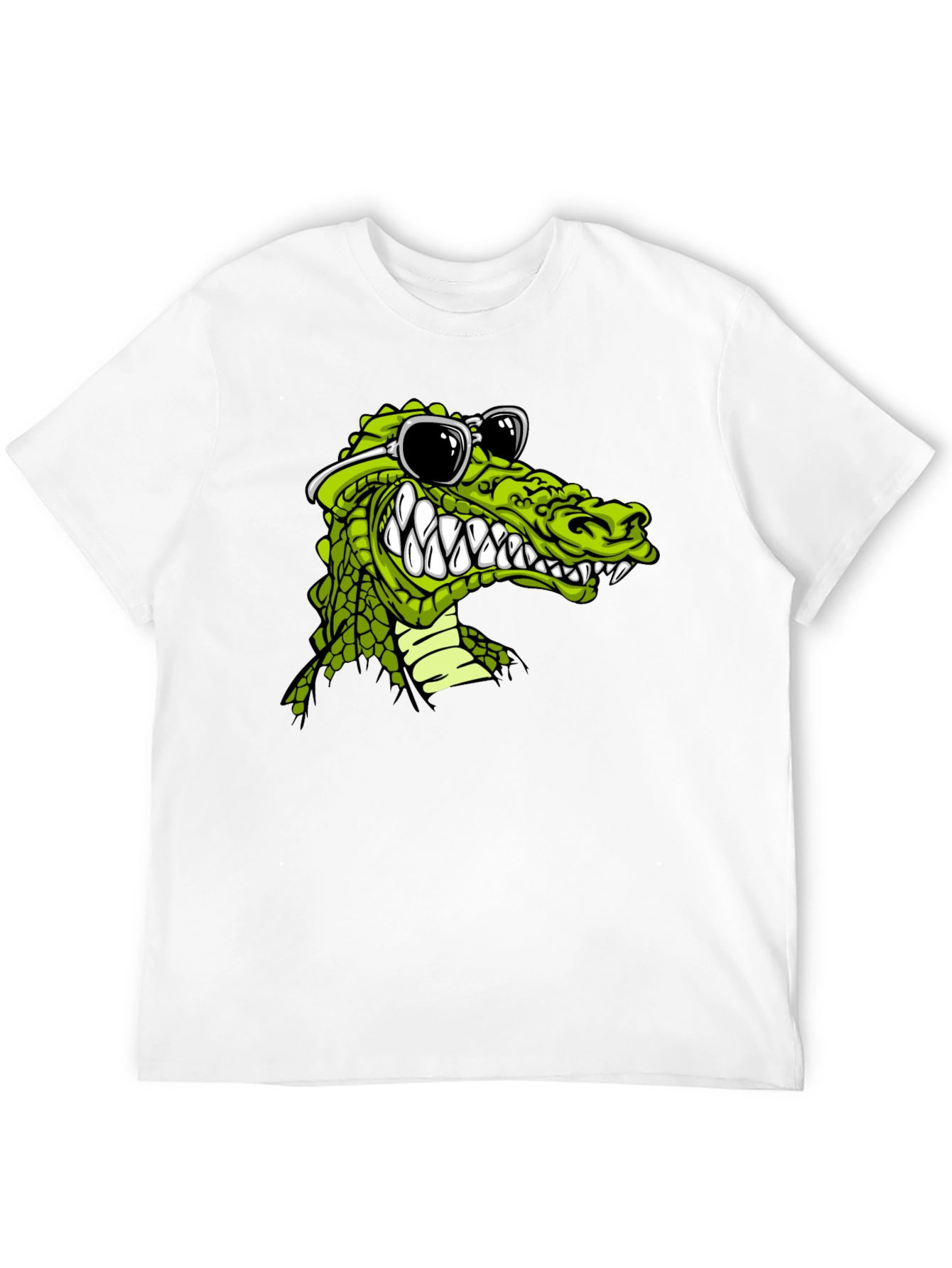 Black Cool Alligator Graphic Tee view 12