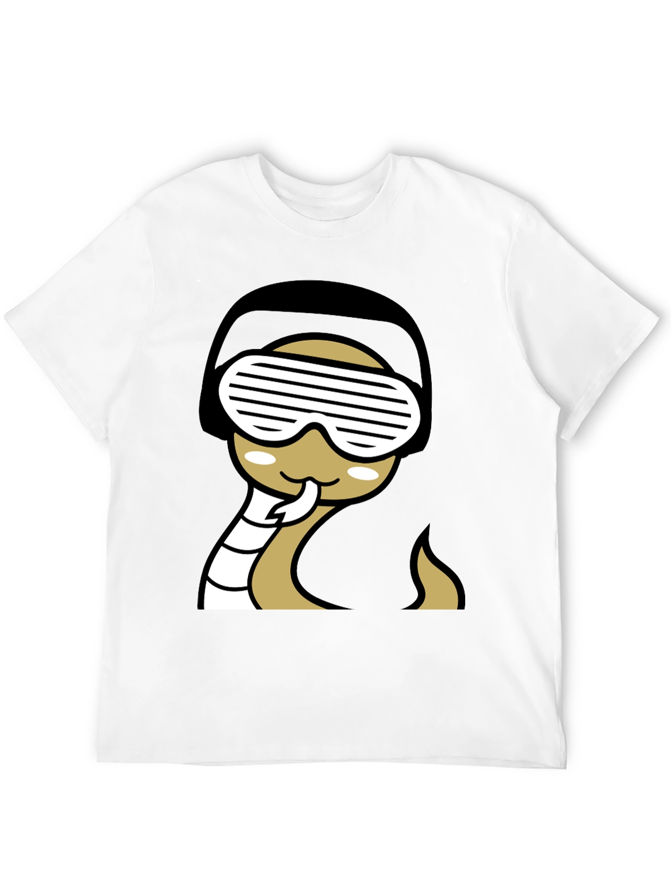 Black Cool Snake T-Shirt - Black Graphic Tee view 12