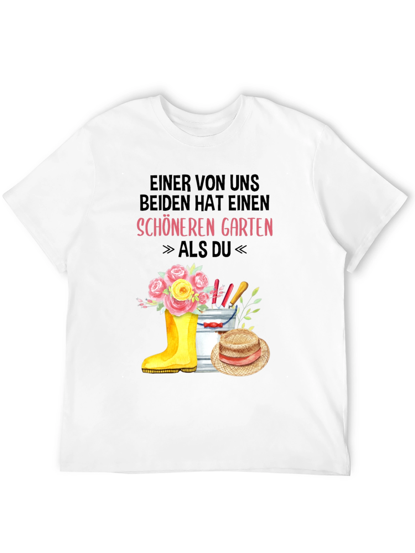 Black Gardener T-Shirt: One Of Us Has a Nicer Garden view 12