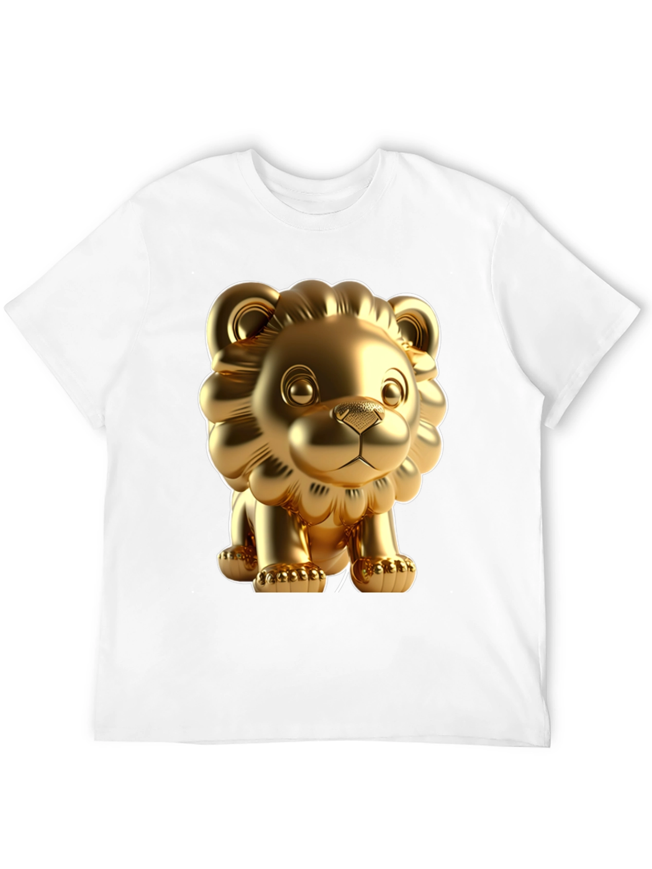 Black Golden Lion Graphic Tee - Bold Style, Soft Fabric view 12