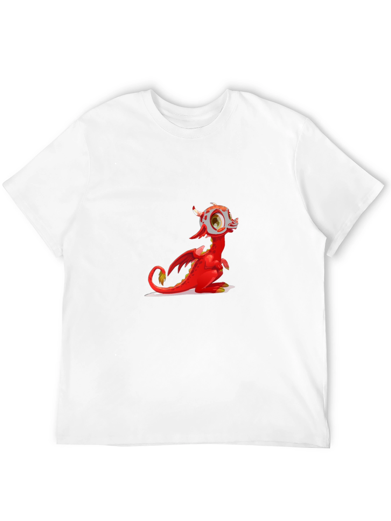Black Red Dragon Graphic Tee - Fun Cartoon Style view 12