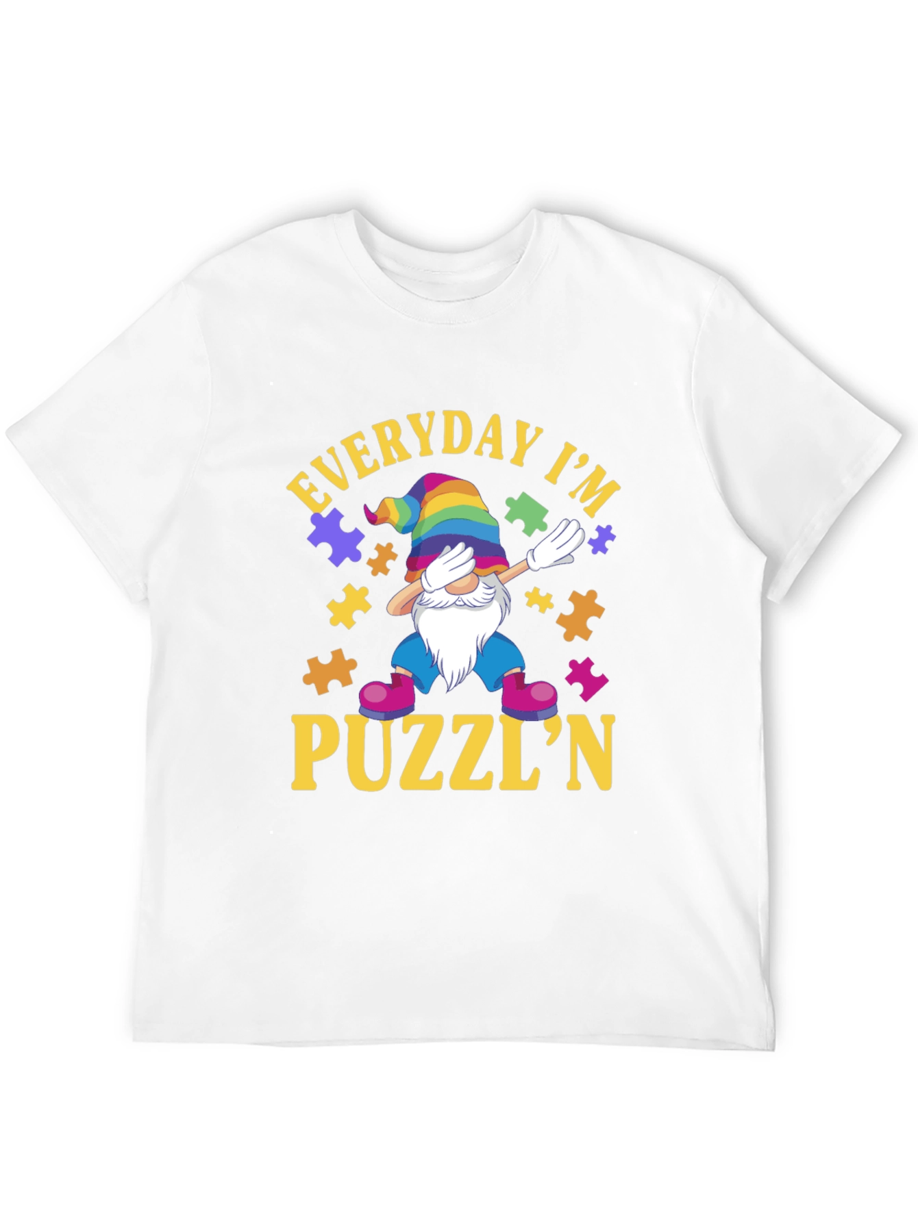 Everyday I'm Puzzl'n Gnome T-Shirt - 12