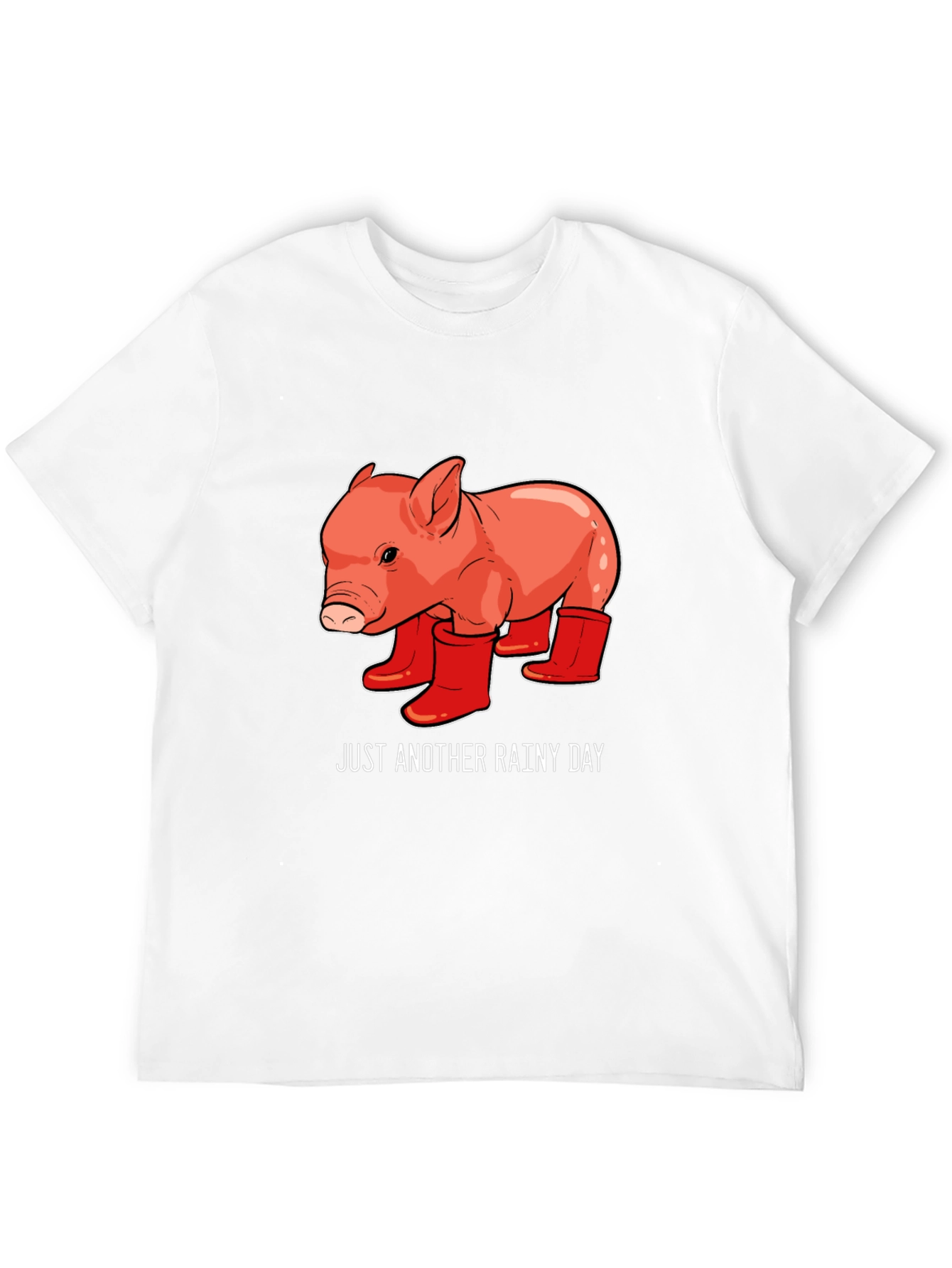 Black Rainy Day Piglet Tee view 12
