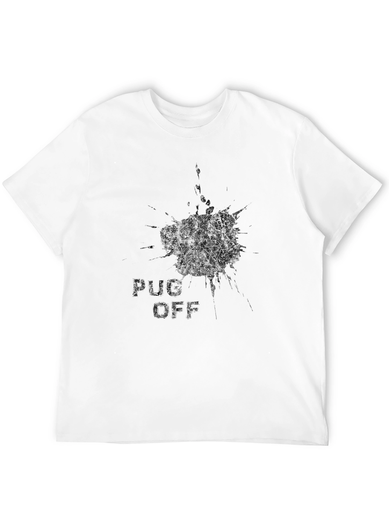 Black Pug Off Graphic Tee - Black T-Shirt view 12