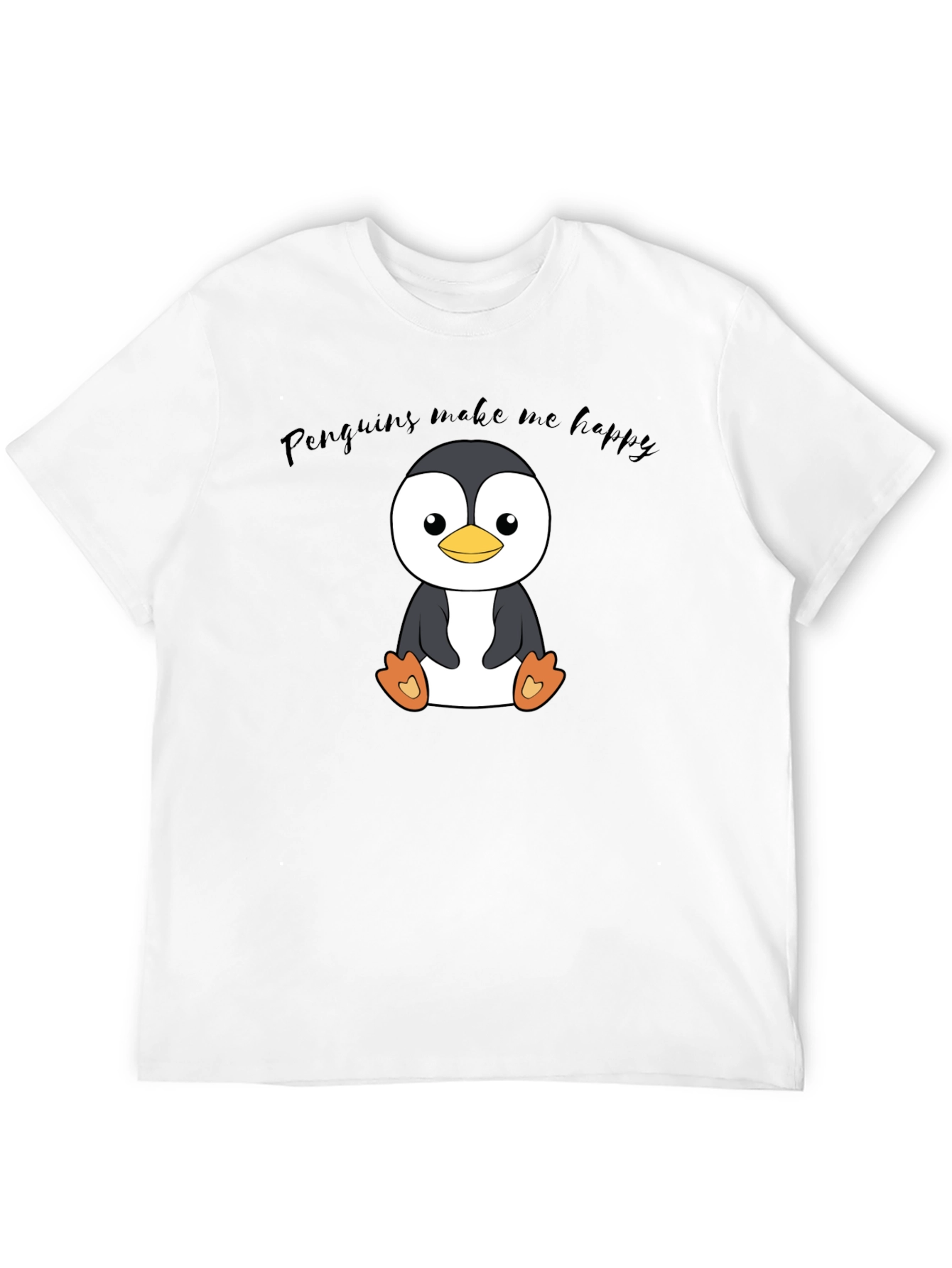Black Penguin Lover's Black T-Shirt view 12