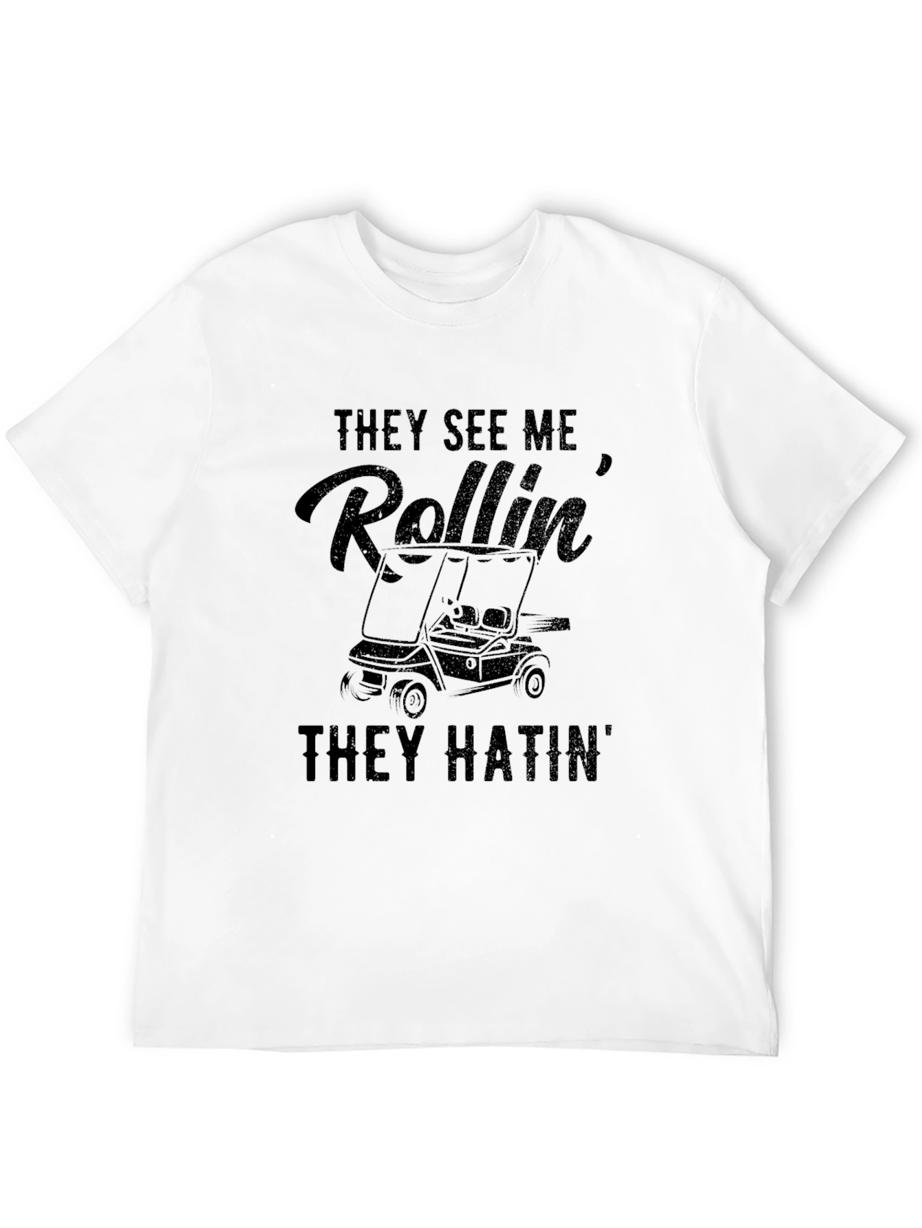 Black They See Me Rollin' Black T-Shirt view 12