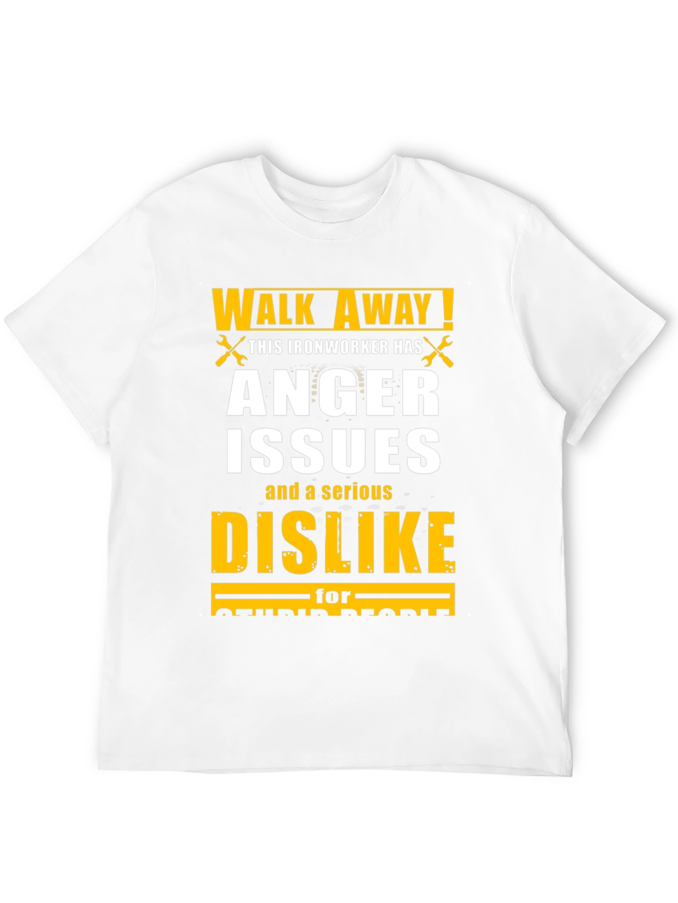 Black Ironworker Anger Issues Graphic T-Shirt view 12